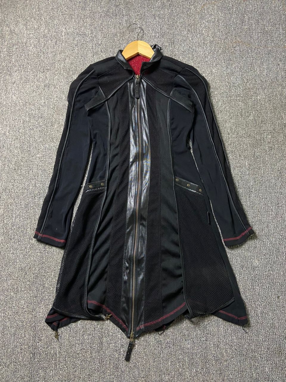 Japanese Brand Ozz Croce Punk Gothic Style Midi Dress (181) Size XXS / US 00 / IT 34 - 1 Thumbnail