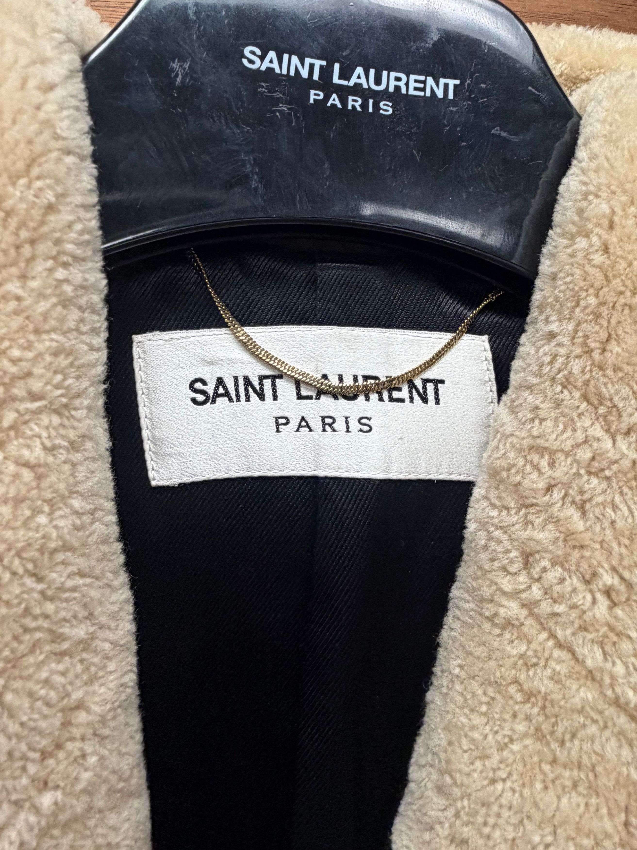 Saint Laurent Paris AW2019 Saint Laurent Houndstooth Cropped Coat with Shearling Trim Collar Size US M / EU 48-50 / 2 - 3 Thumbnail