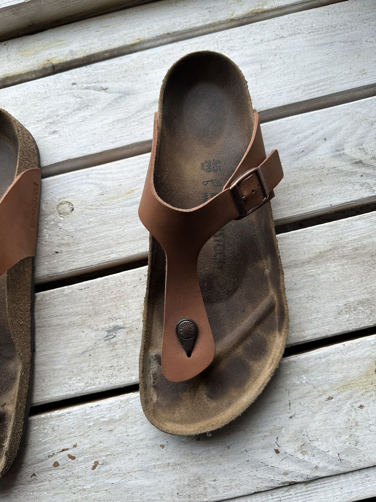 Birkenstock × If Six Was Nine 🚨Vintage Birkenstock 45 brown Luxe Sandals rare slides Size US 12 / EU 45 - 7 Thumbnail