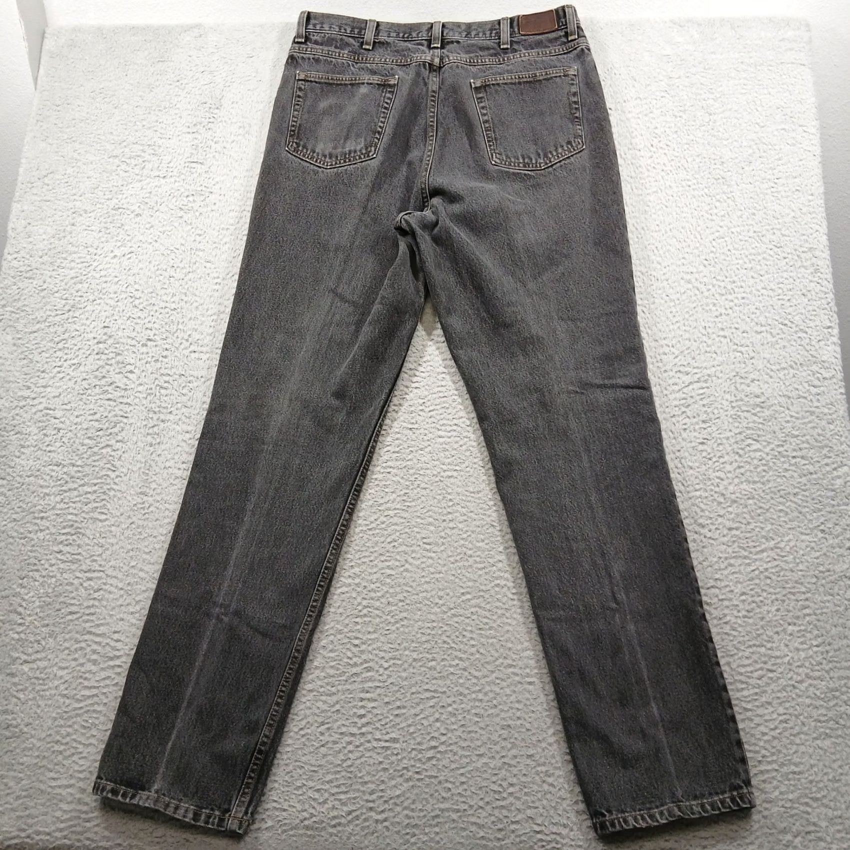Vintage L.L. Bean Double L Classic Fit Black Faded Denim Jeans 36x36 Size US 36 / EU 52 - 3 Thumbnail