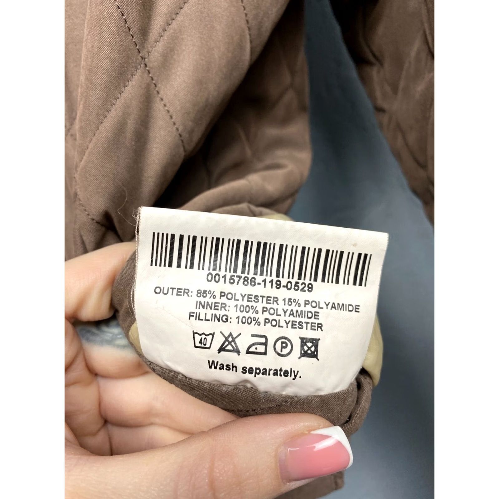 Barbour VINTAGE Barbour Jacket Women Quilted Short M'Fibre UK 14 Brown - Barbour Vintage Womens Shaped M'Fibre Short Quilted Jacket UK 14 Size 36" / US 14 / IT 50 - 5 Thumbnail