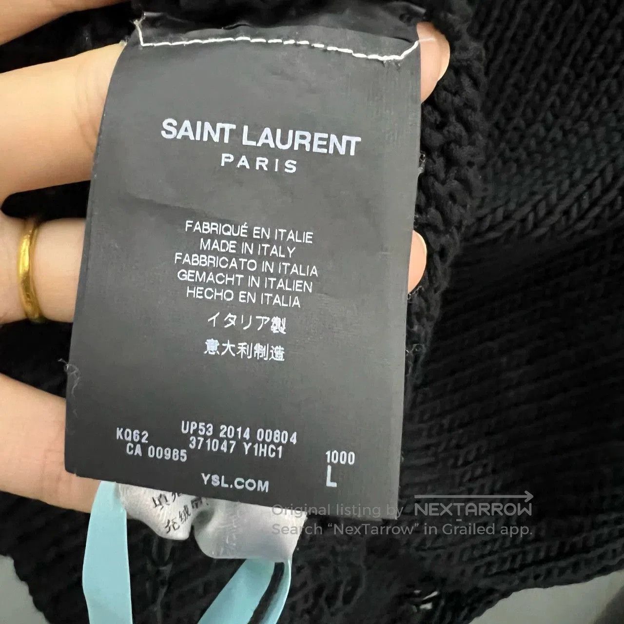 Saint Laurent Paris saint laurent black knitted sweater size large. Size US L / EU 52-54 / 3 - 4 Thumbnail
