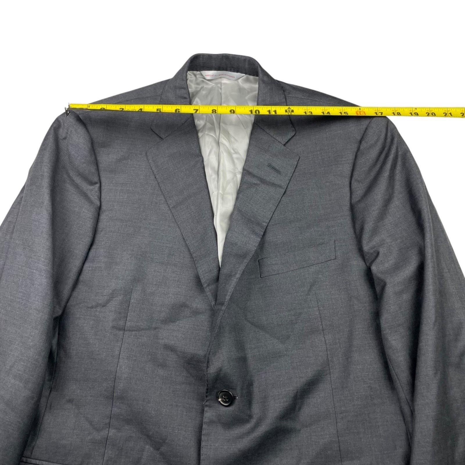 Samuelsohn Samuelsohn Men’s Bennet 100% Wool 2-Button Suit Gray • 42R | Size 42R - 11 Thumbnail