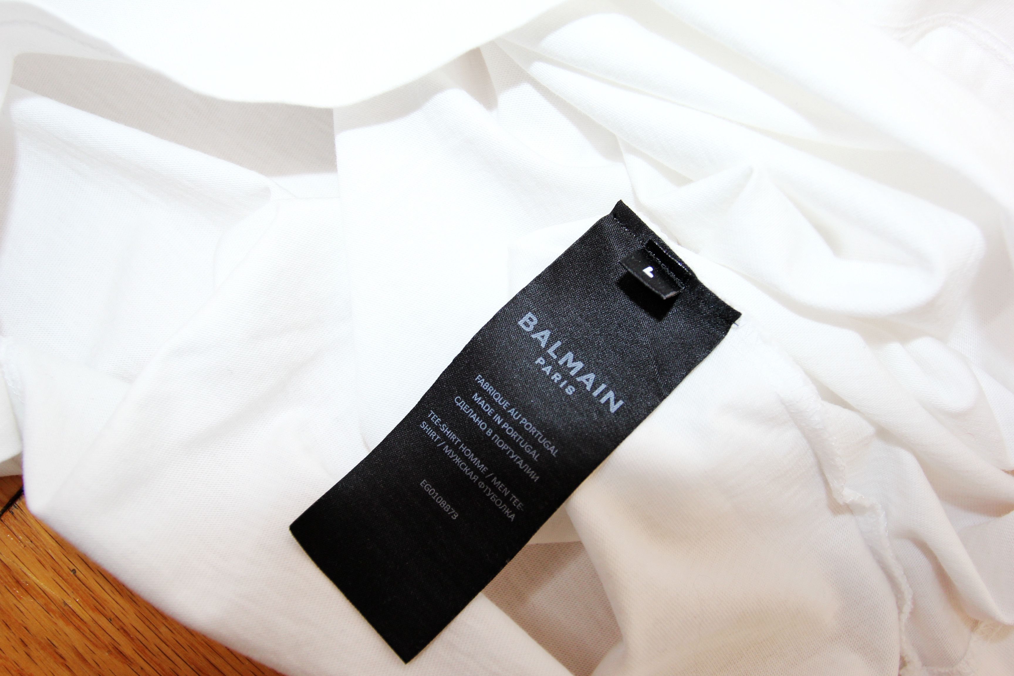 Balmain BNWT AW25 BALMAIN BIG LOGO WHITE TSHIRT L Size US L / EU 52-54 / 3 - 9 Thumbnail