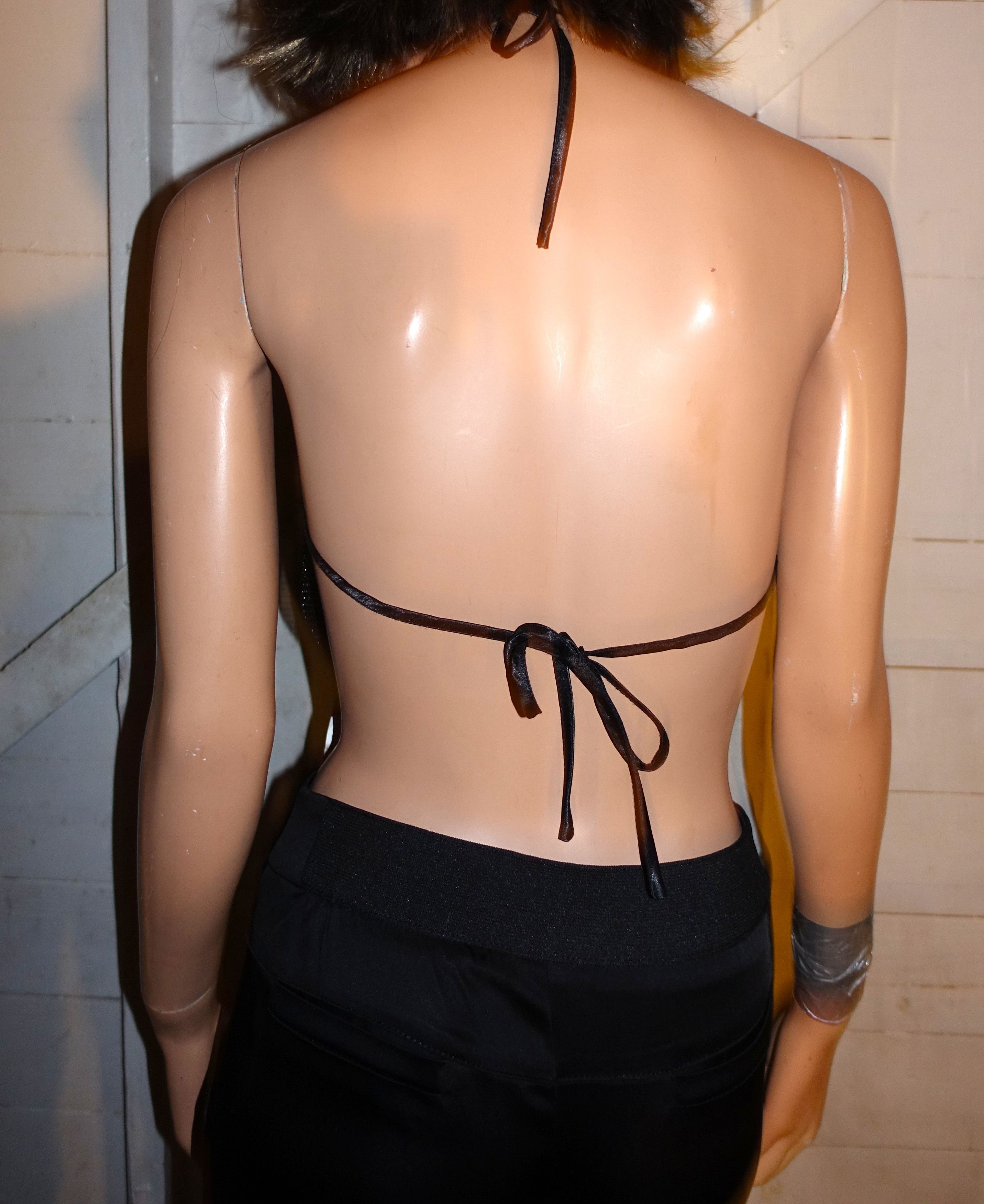 Other Better Be Black Mesh Halter Top One Size NWT Size ONE SIZE - 6 Thumbnail