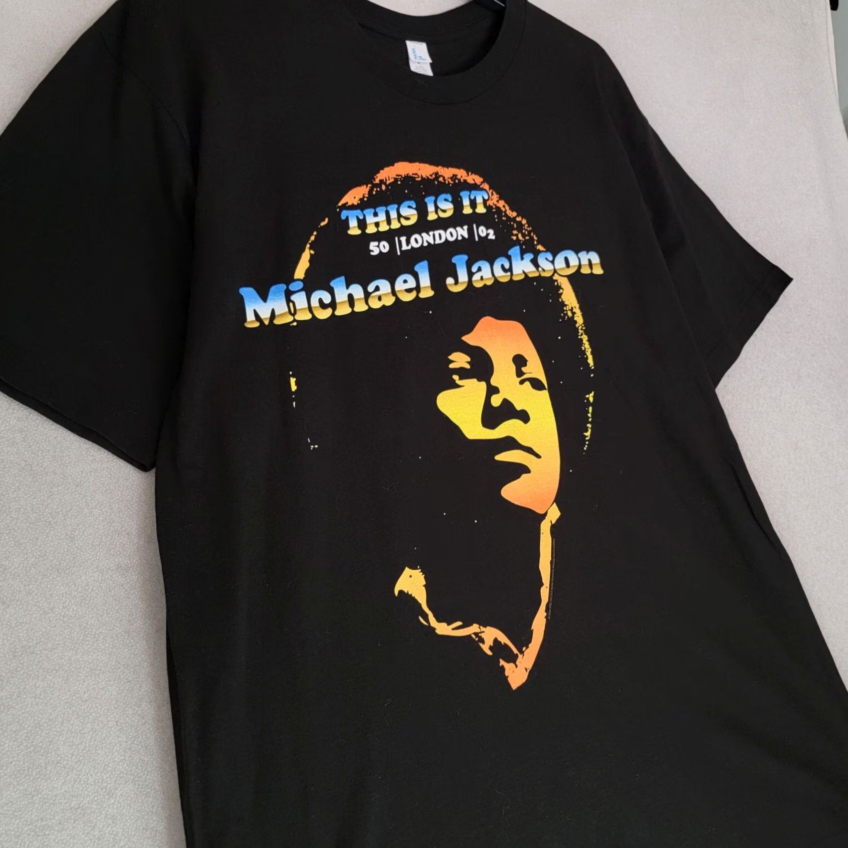 Vintage Michael Jackson T-Shirt 1XL Black This Is It 50 London Nwot 02 Mens, Men's — image 6 of 6