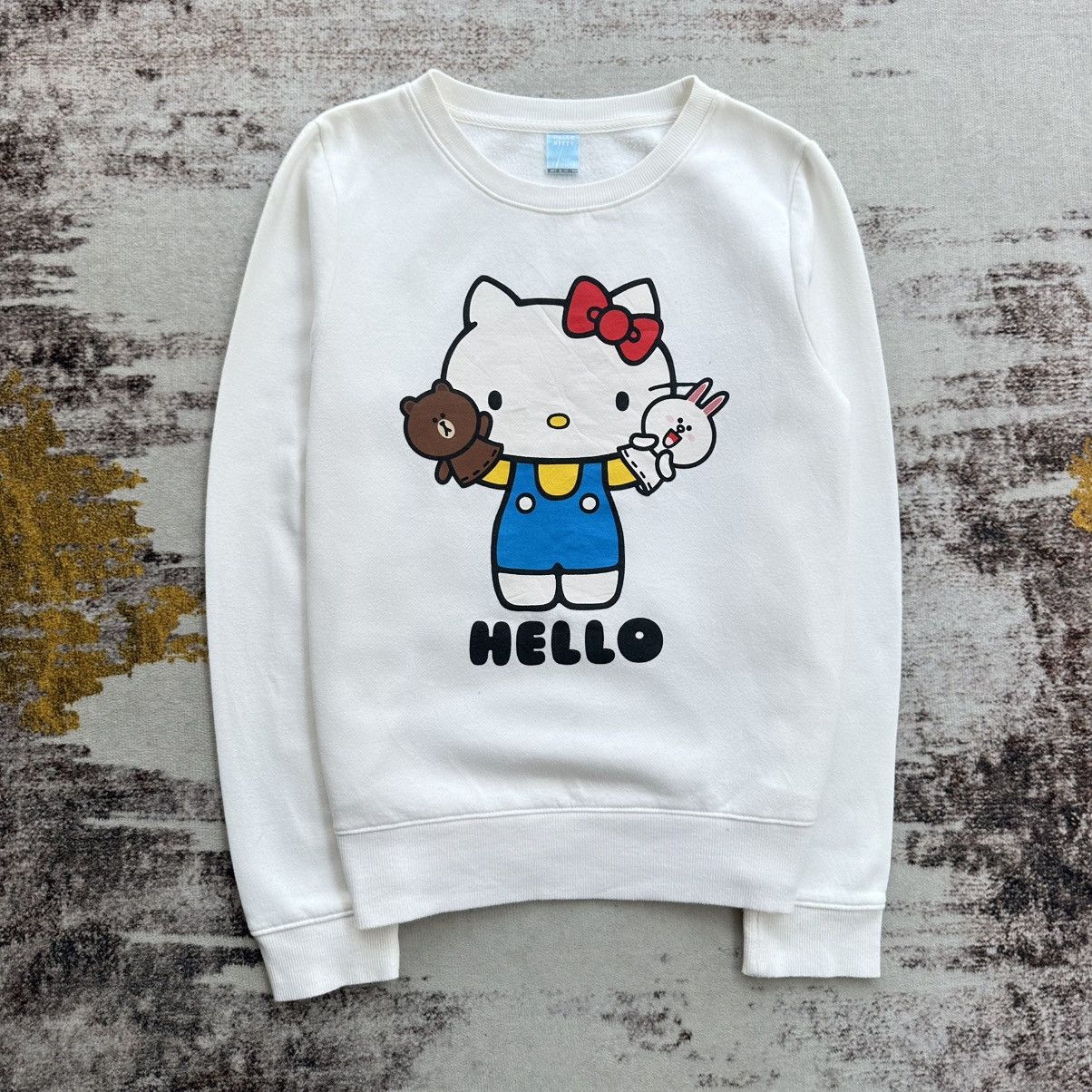 Japanese Brand HELLO KITTY BIG LOGO SWEATSHIRT RARE Size US XS / EU 42 / 0 - 1 Thumbnail