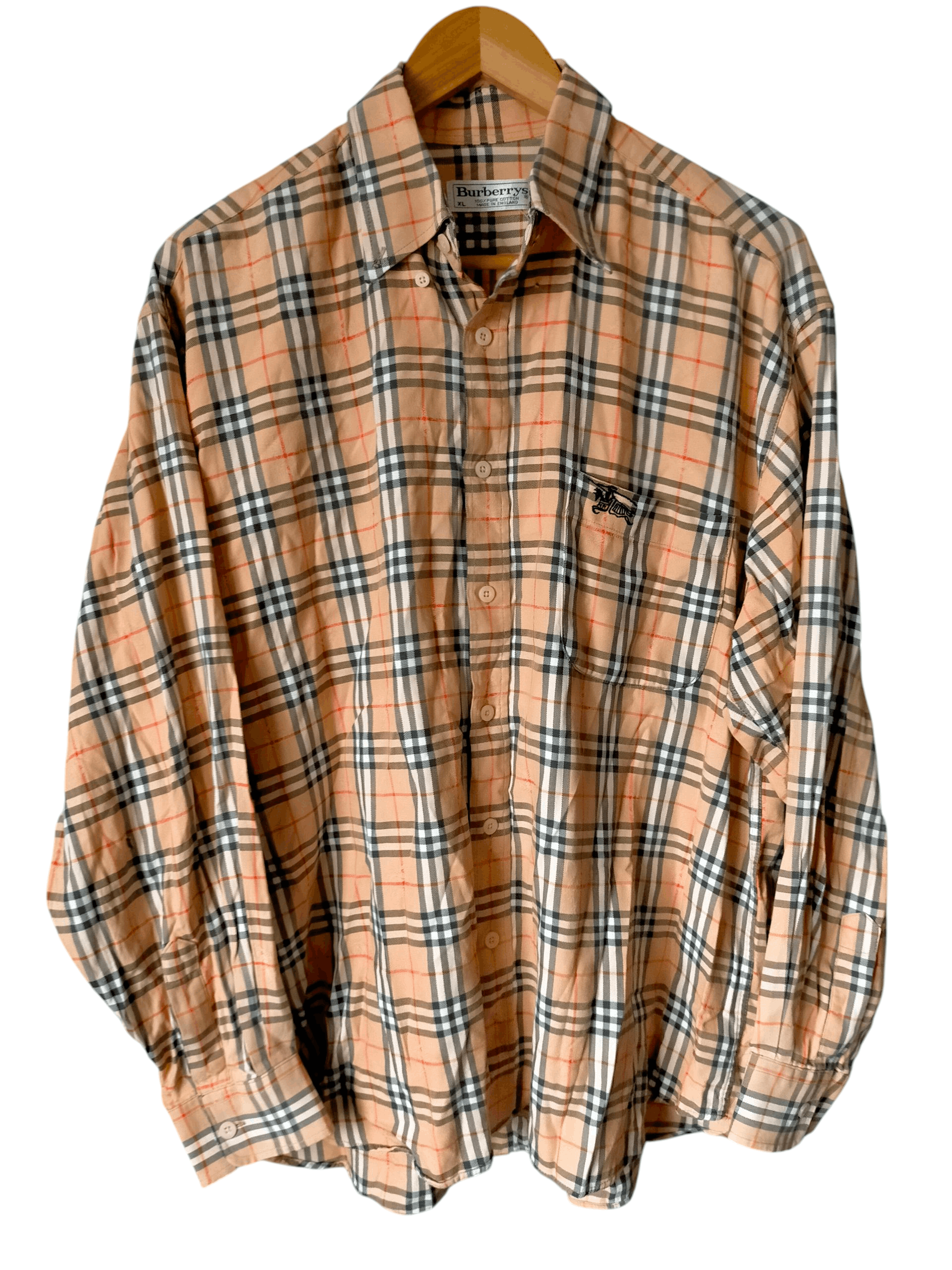 Burberry Vintage Burberry Nova Check England Button ups shirts Size US XL / EU 56 / 4 - 1 Thumbnail