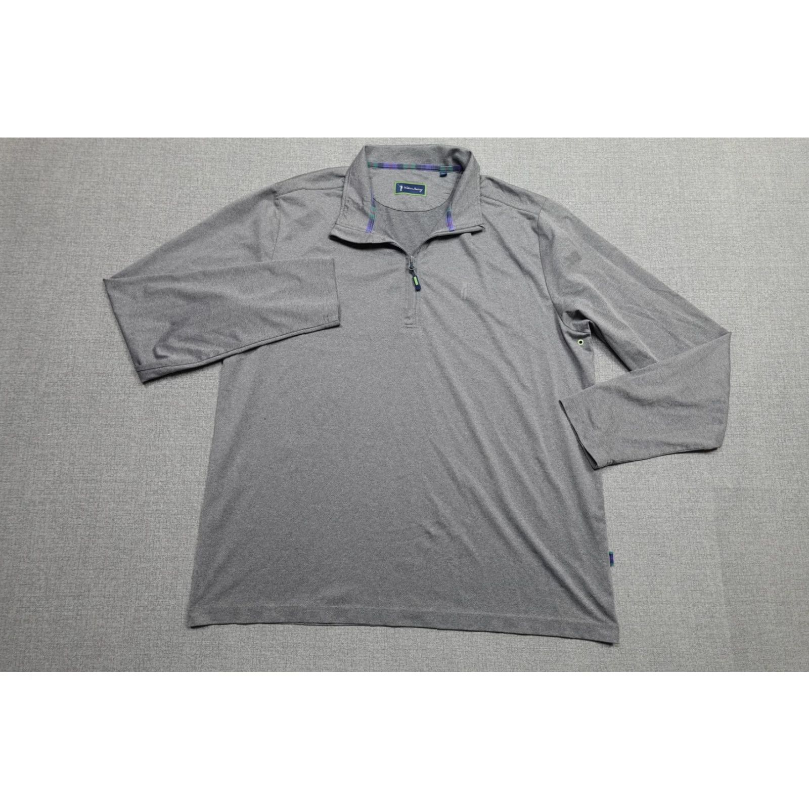 Vintage William Murray Quarter Zip Pullover Mens XL Gray Golf Stretch Mock Neck Top Size US XL / EU 56 / 4 - 3 Thumbnail