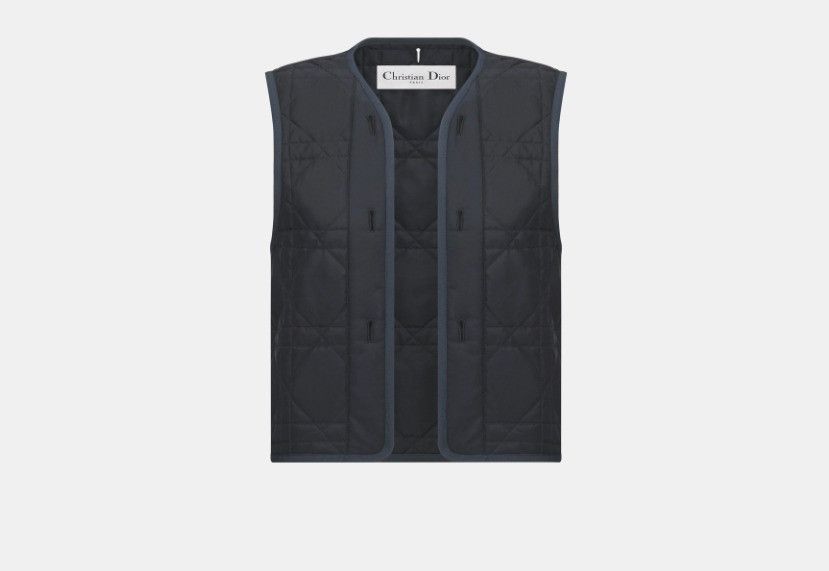 Dior o1w1db10824 2-in-1 Short-Sleeved Jacket in Navy Blue Size S / US 4 / IT 40 - 4 Thumbnail