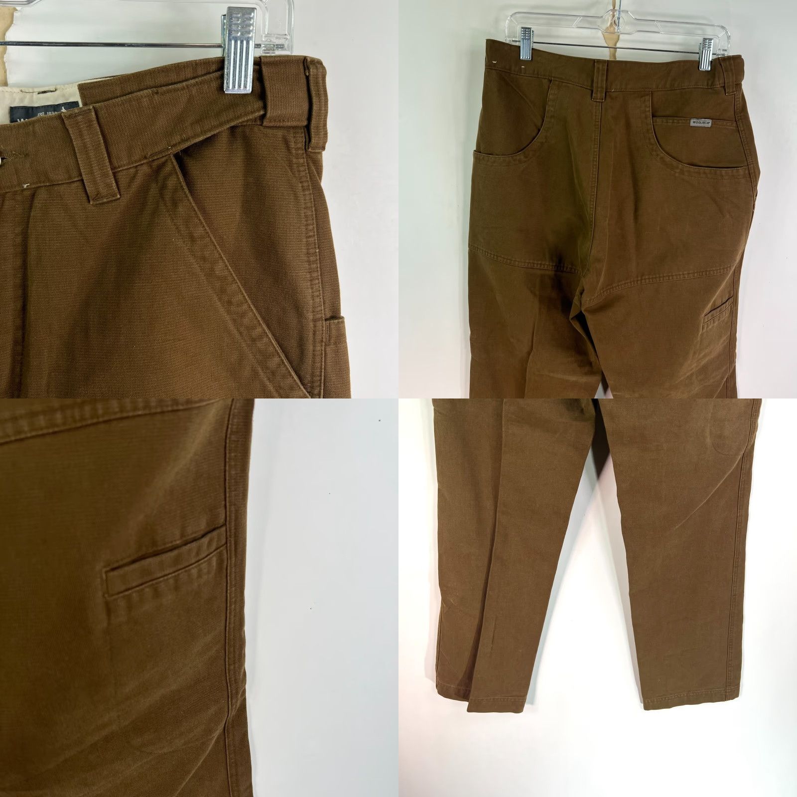 Vintage Woolrich Relaxed Fit Lined Jeans Mens 32 Brown Stretch Waist 332X32 Casual Nature Size US 32 / EU 48 - 8 Thumbnail