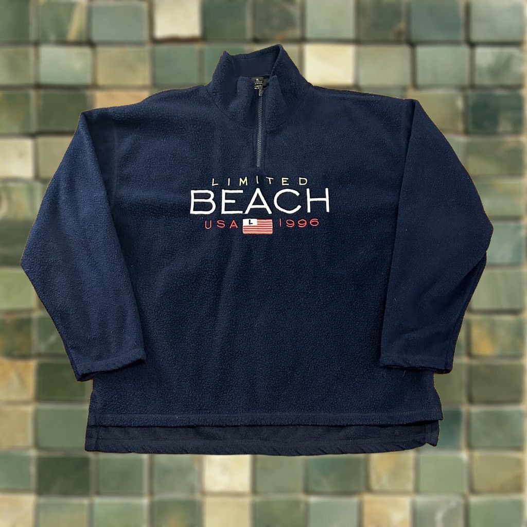 Vintage VINTAGE Limited Sport USA 1/4 Zip Fleece Sweatshirt XL 1996 Navy Blue Mens Size US XL / EU 56 / 4 - 1 Thumbnail