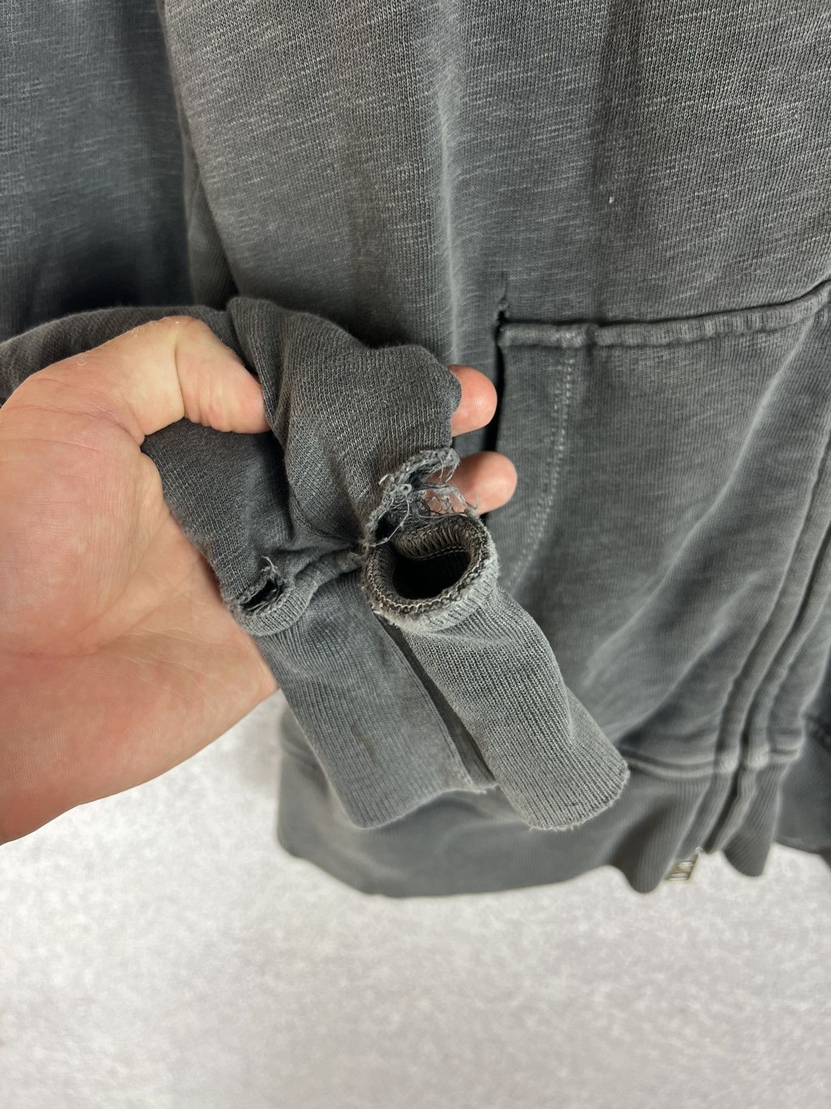 Allsaints Vintage Allsaints Distressed Zip Hoodie Faded Size US S / EU 44-46 / 1 - 6 Thumbnail
