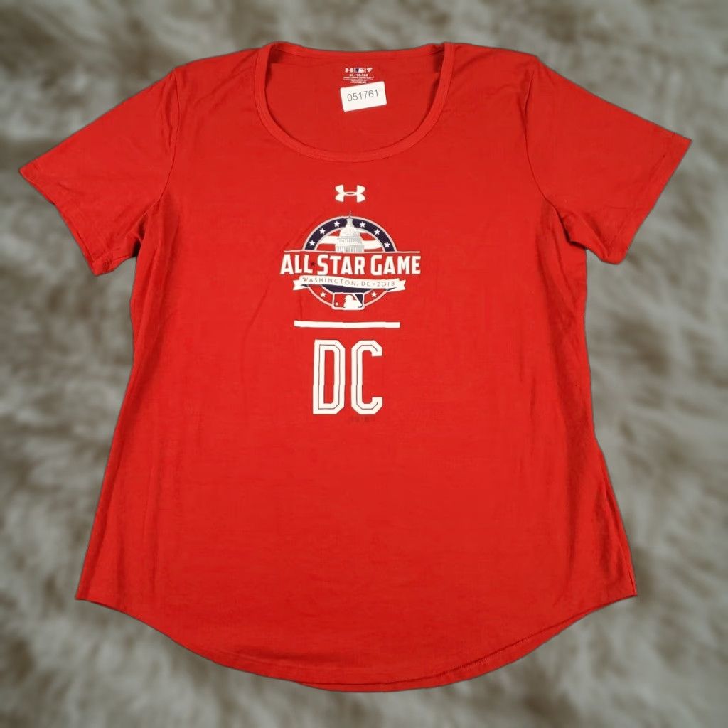 Under Armour VINTAGE Under Armour Women’s T-Shirt XL Red MLB Allstar 2018 Casual Short Sleeve Size XL / US 12-14 / IT 48-50 - 1 Thumbnail
