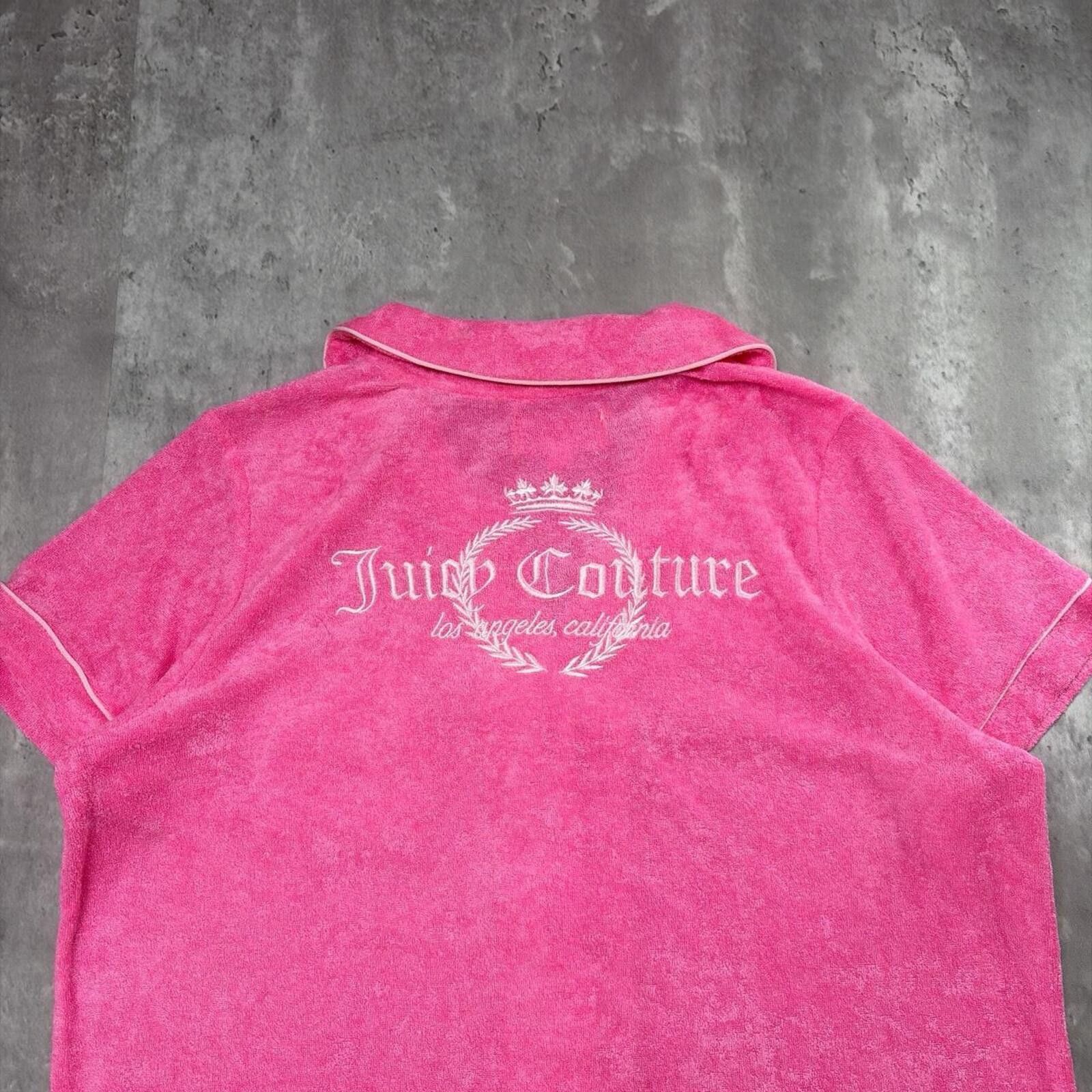 Juicy Couture Jeans Y2K Pink Juicy Couture Grunge Velvet Sleepwear Top Size ONE SIZE - 4 Thumbnail