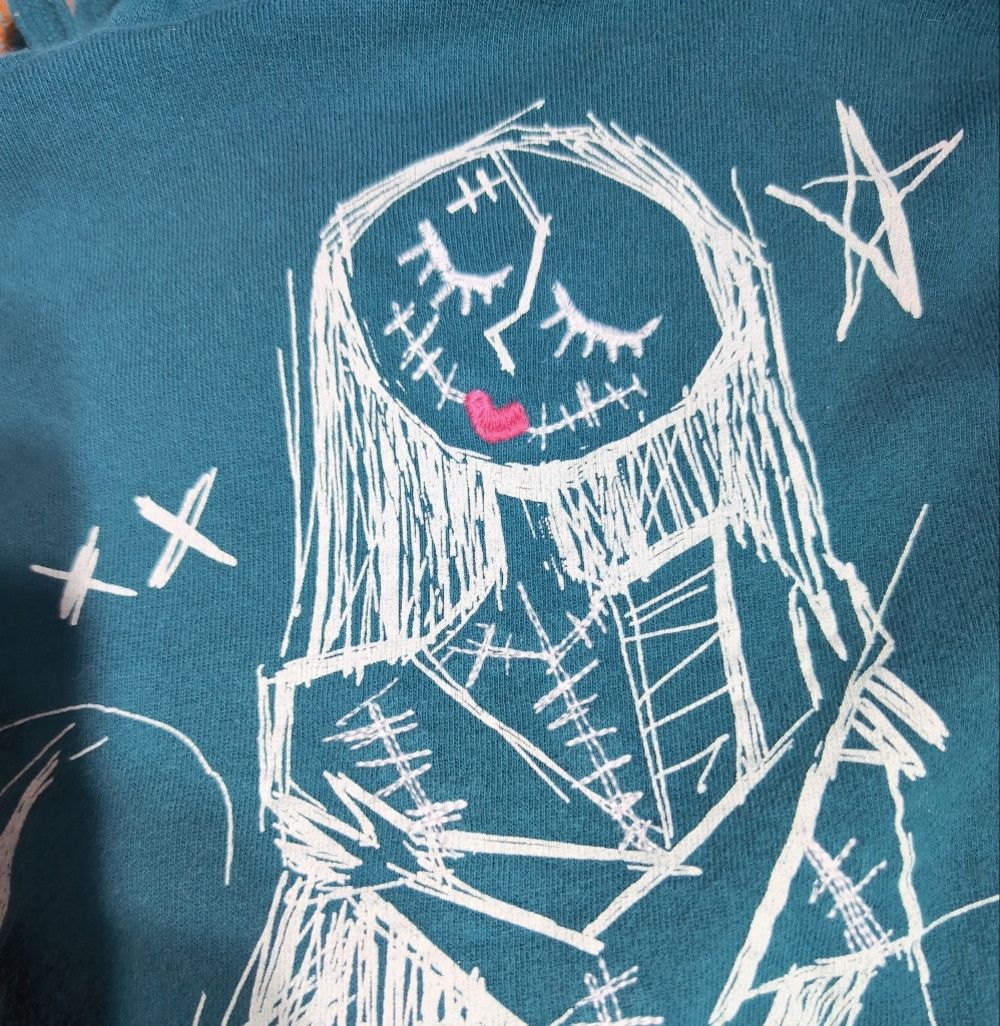 Disney Disney Nightmare Before Christmas Sz XL Teal Hoodie Size US XL / EU 56 / 4 - 4 Thumbnail