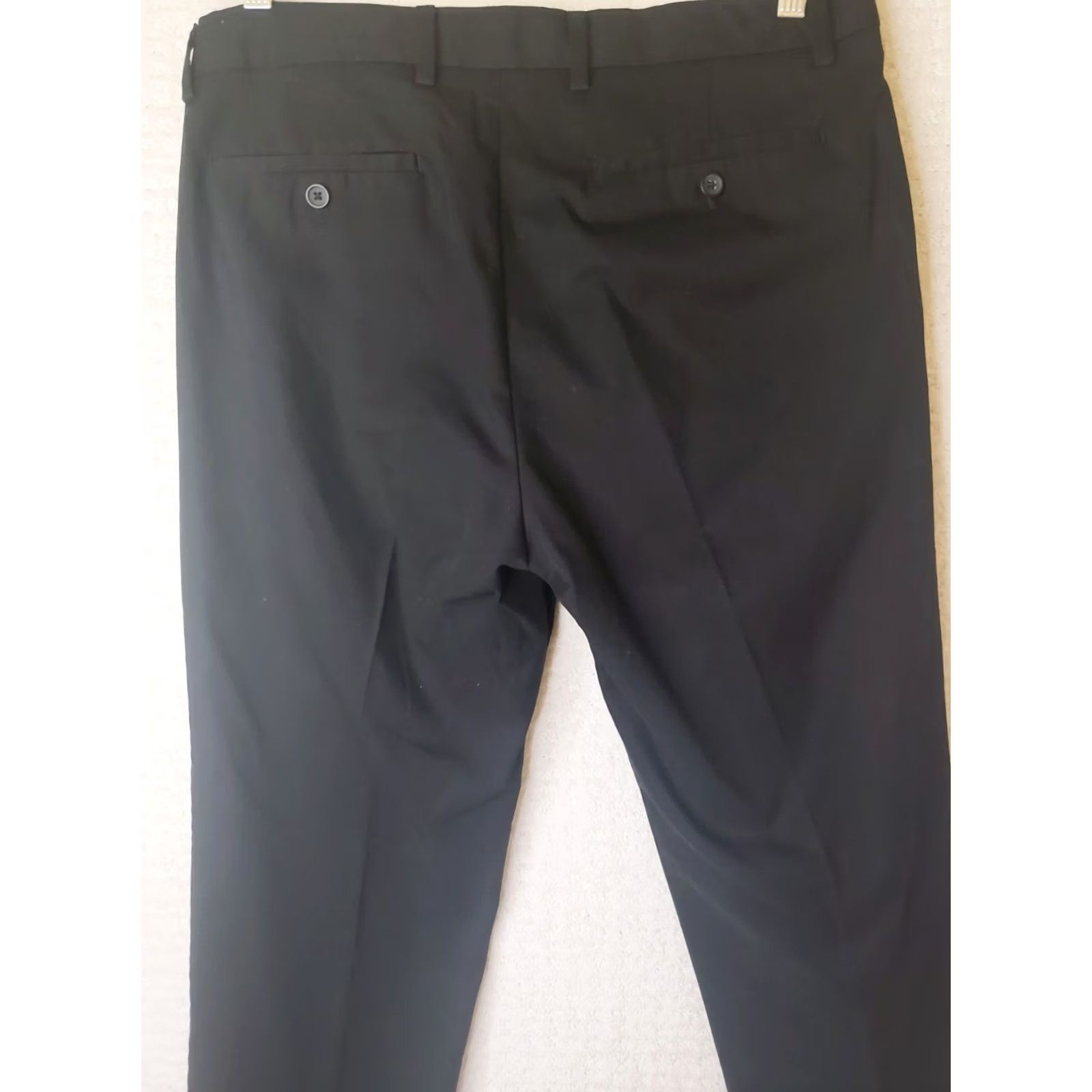 Banana Republic Banana Republic Slim Fit Dress Pants Men 33 Waist 30 Inseam Black Non-Iron Straight Front Belt Loops N/A EUC Size US 33 - 7 Thumbnail