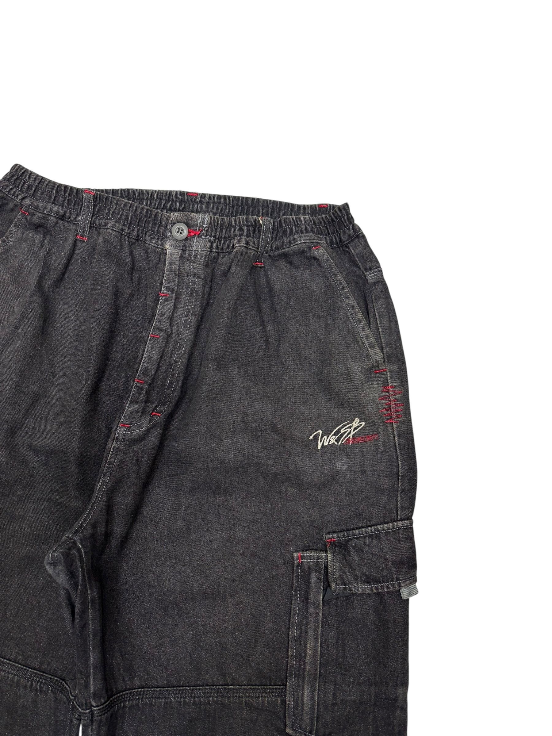 Hysteric Glamour × Undercover Rare Vintage Black Faded Baggy Cargo Pant Multi Pocket Size US 38 / EU 54 - 9 Thumbnail