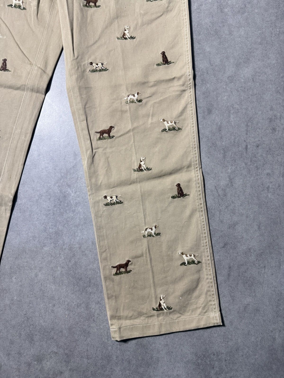 Polo Ralph Lauren Vintage Rare Polo Ralph Lauren Dog Beige Pants Chino Size US 33 - 3 Thumbnail