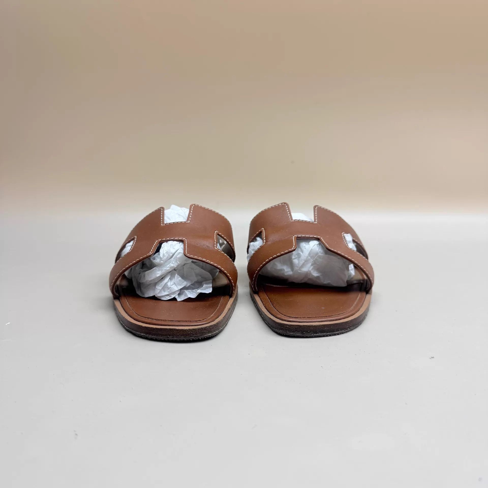 Hermes Hermes H Slippers Dark Brown 38 99 New Size US 7.5 / IT 37.5 - 2 Thumbnail