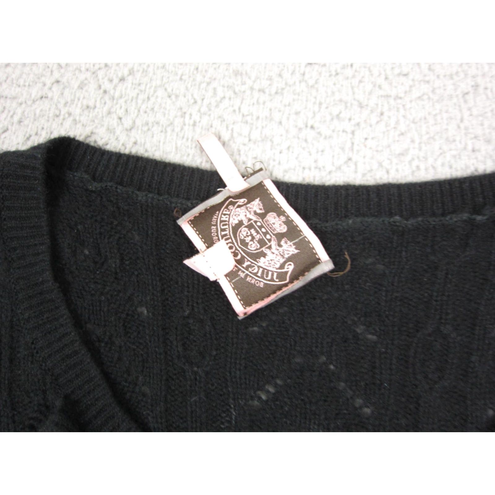 Juicy Couture Juicy Couture Sweater Dress Womens S Black Cashmere Wool Knit A-Line 90s Classic Short Sleeve Crew Neck Pullover Moderate Pilling Mens? Size S / US 4 / IT 40 - 5 Thumbnail