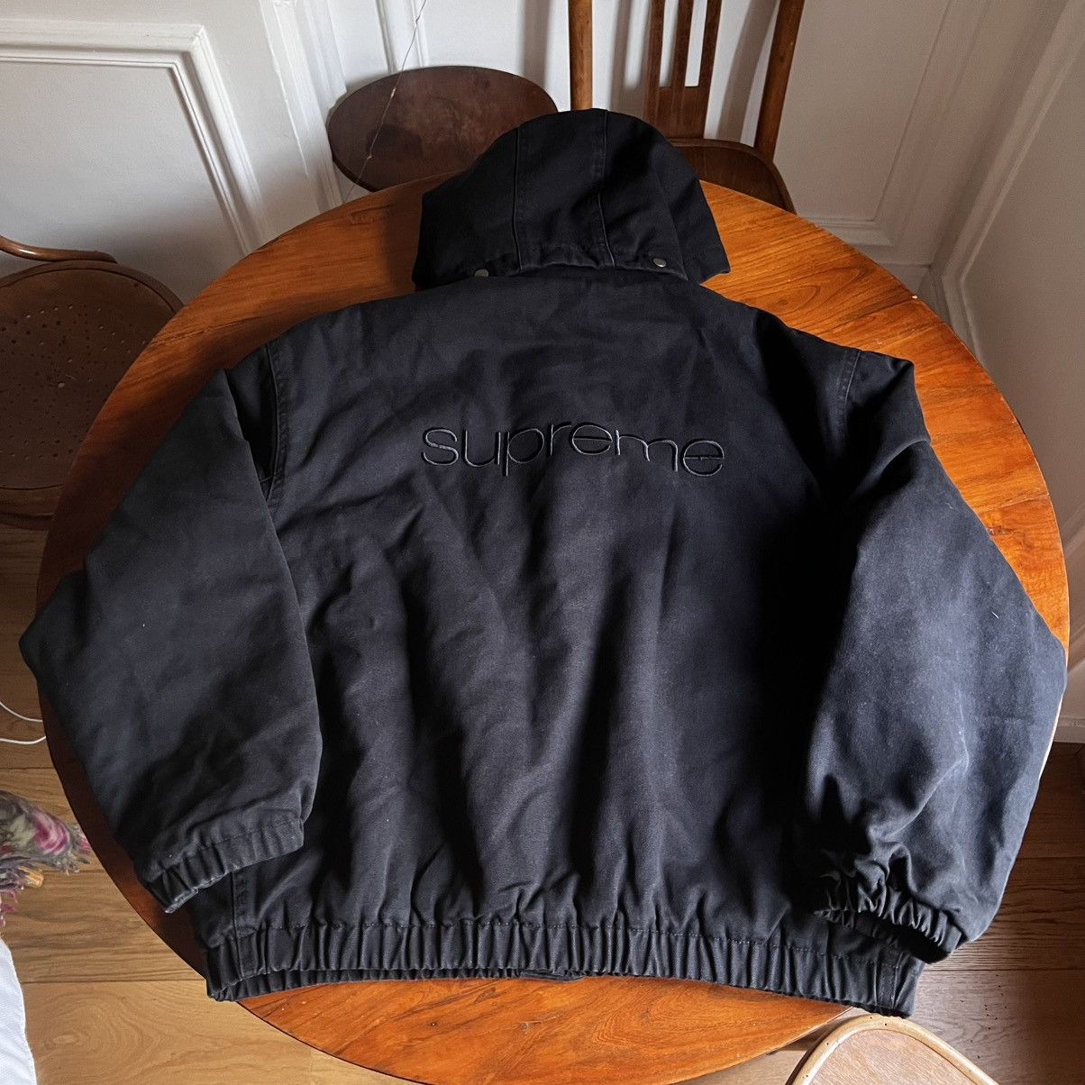 Supreme Faux Shearling Lined Bomber Jacket Black XL