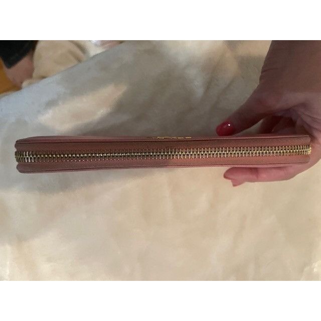 Prada Authentic Prada Long Wallet Round Zipper Pink Saffiano - Pre Size ONE SIZE - 5 Thumbnail