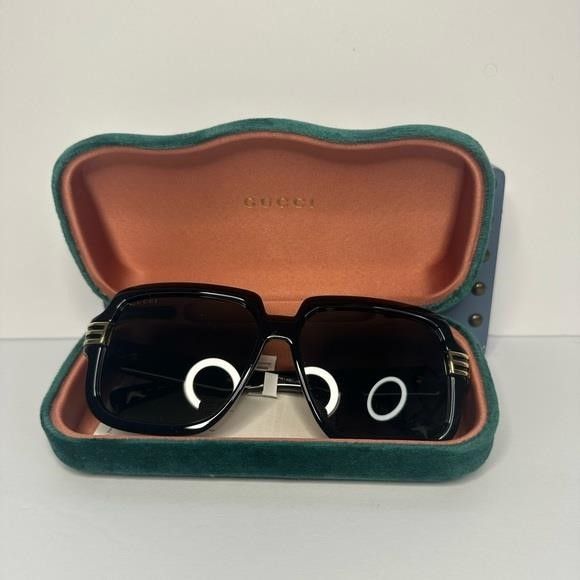 Gucci New - Authentic Gucci Sunglasses Men's GG0979S 001 Black/Gr Size ONE SIZE - 11 Thumbnail