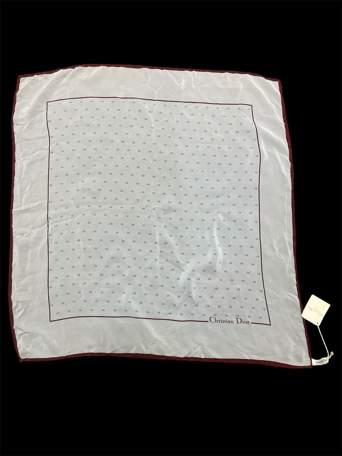 Dior NOS Vintage Christian Dior CD Monogram Silk Scarf Size ONE SIZE - 2 Thumbnail