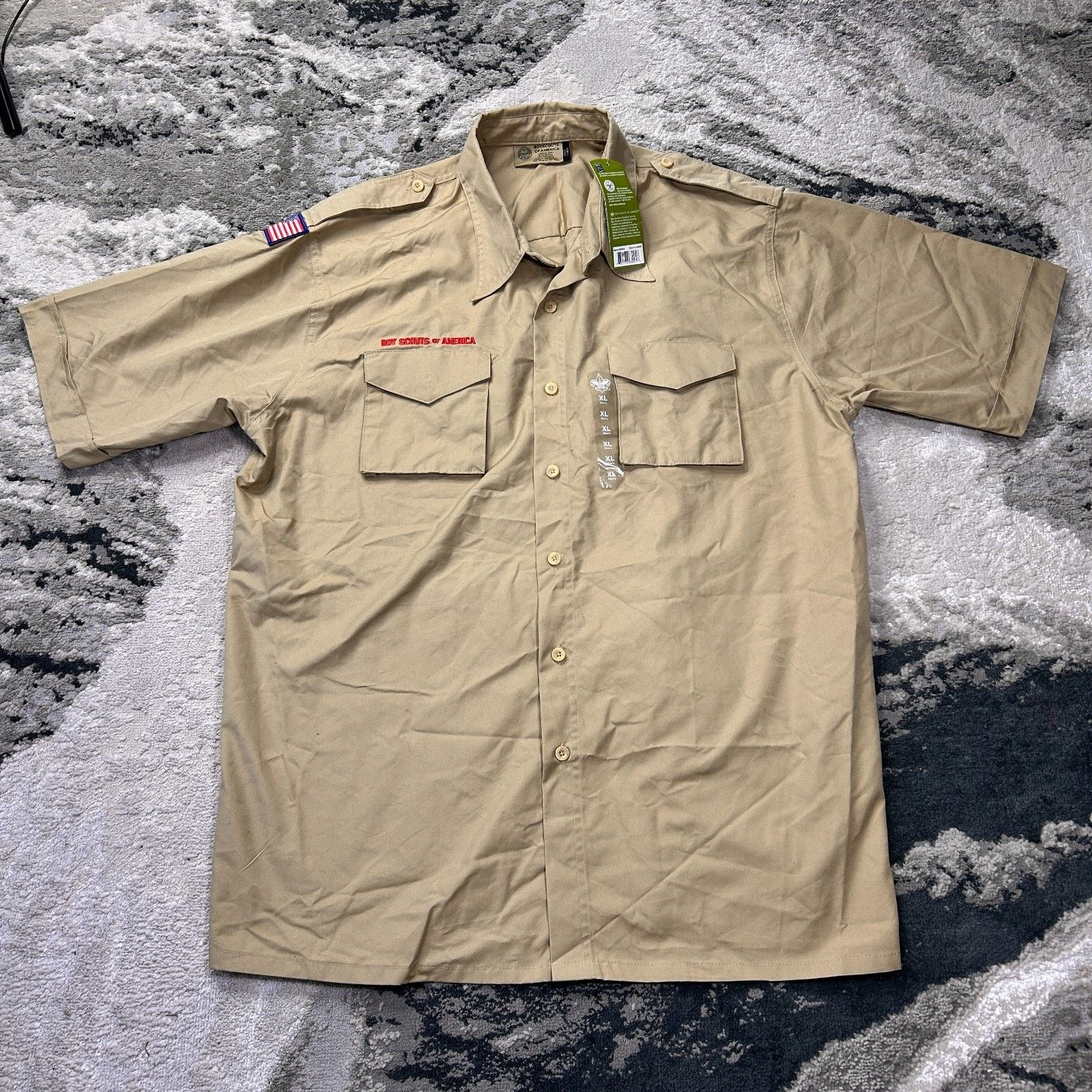 &Daughter Boys Scouts of America Uniform Shirt Boy XL Brown Cotton Size US XL / EU 56 / 4 - 1 Thumbnail