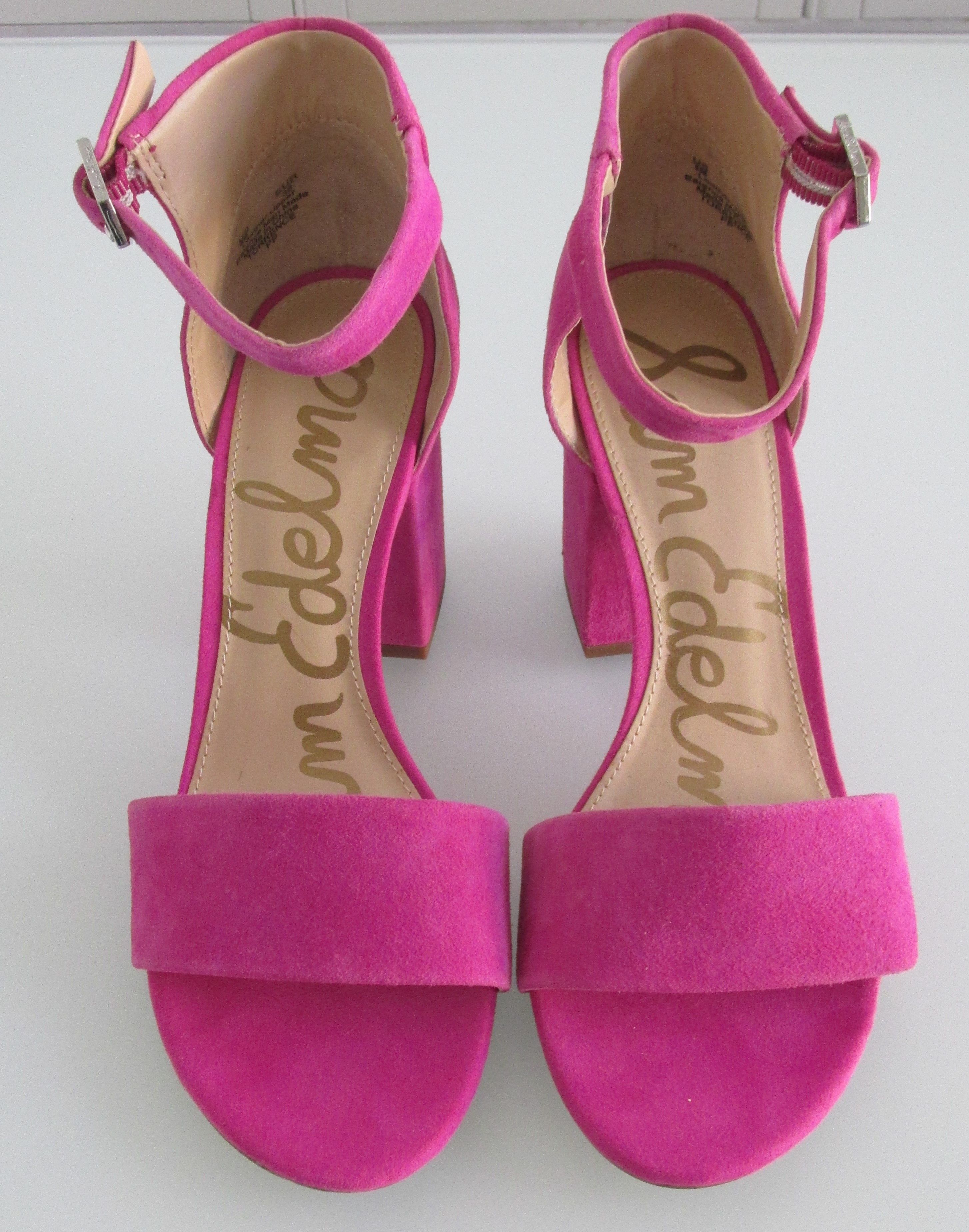 Sam Edelman Sam Edelman New Suede Open Toe Suede Heels Size 8M Size US 8 / IT 38 - 1 Thumbnail