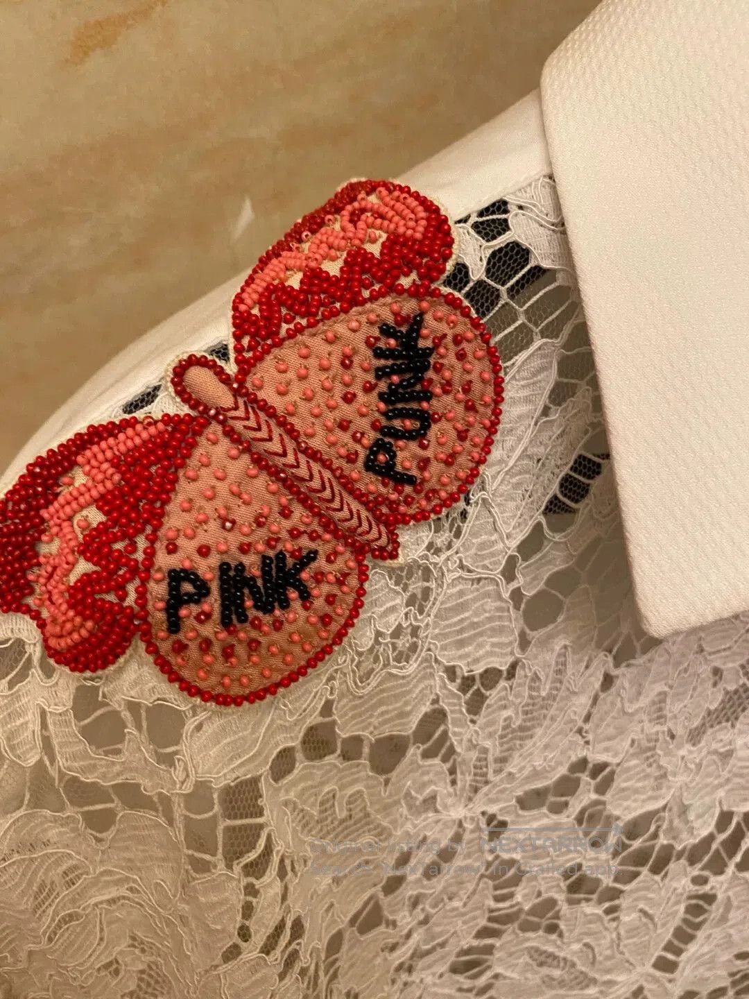 Valentino Valentino Lace Butterfly Embroidered Shirt. Size US XL / EU 56 / 4 - 3 Thumbnail