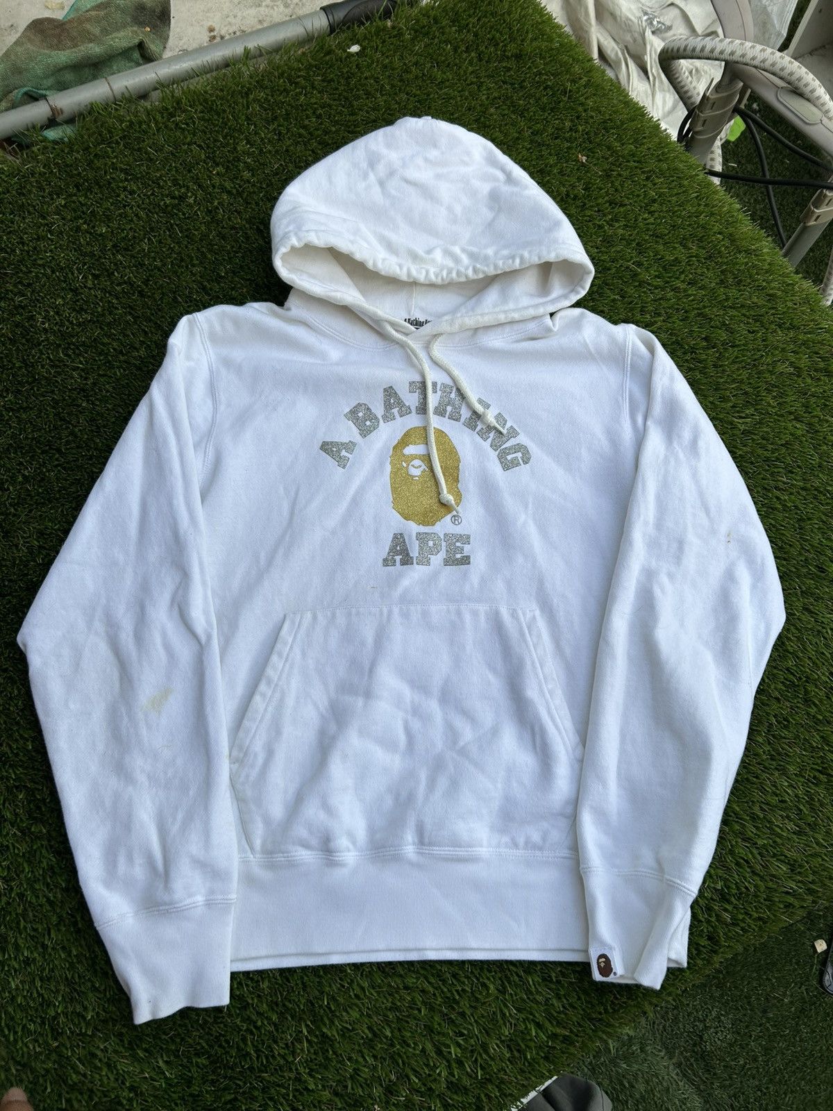 Bape BAPE SS19 Glitter College Gold Silver Hoodie Size US L / EU 52-54 / 3 - 2 Thumbnail