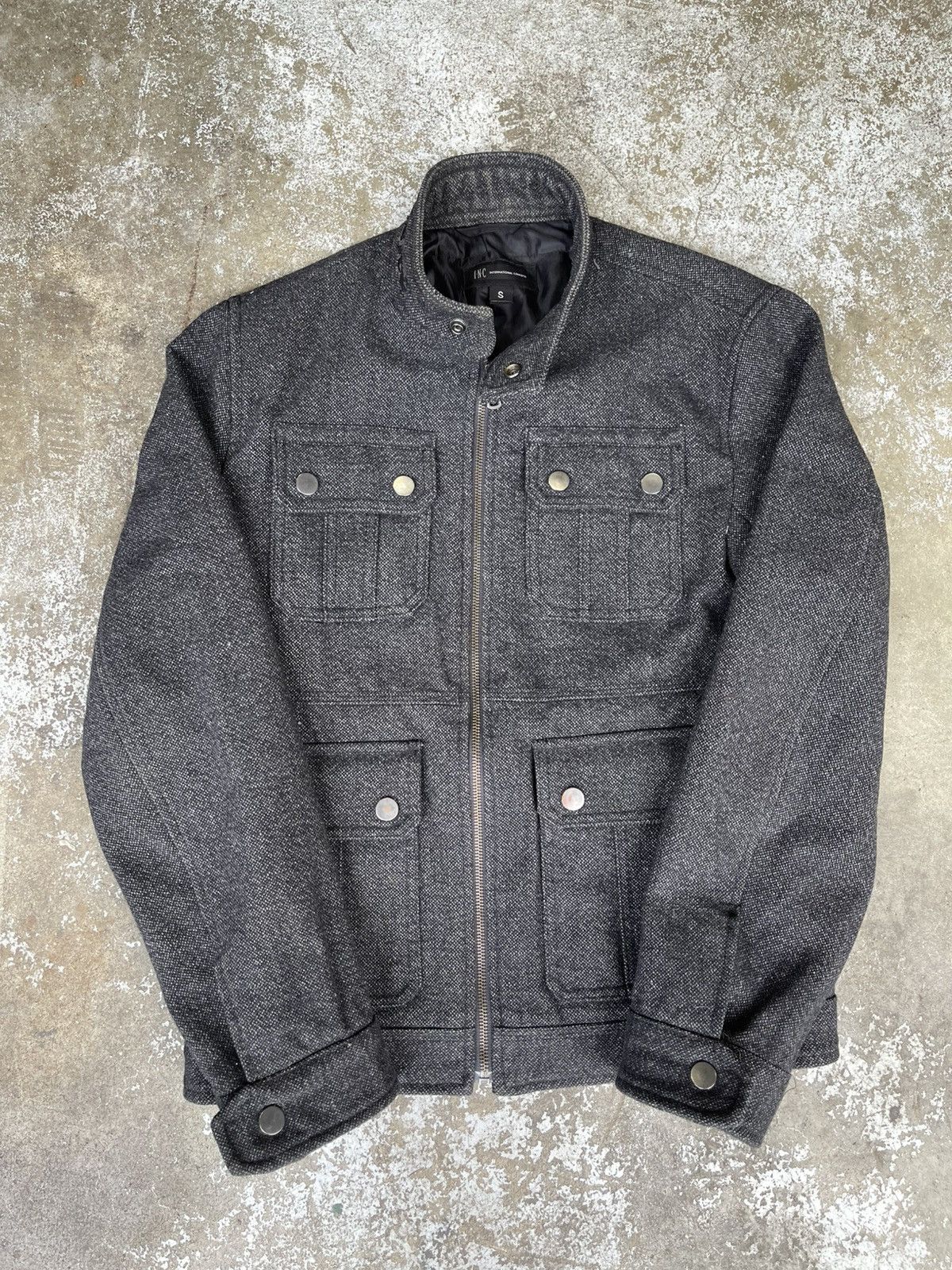 I.N.C Vintage I.N.C. Wool Military Zip Up Jacket Size US S / EU 44-46 / 1 - 1 Thumbnail