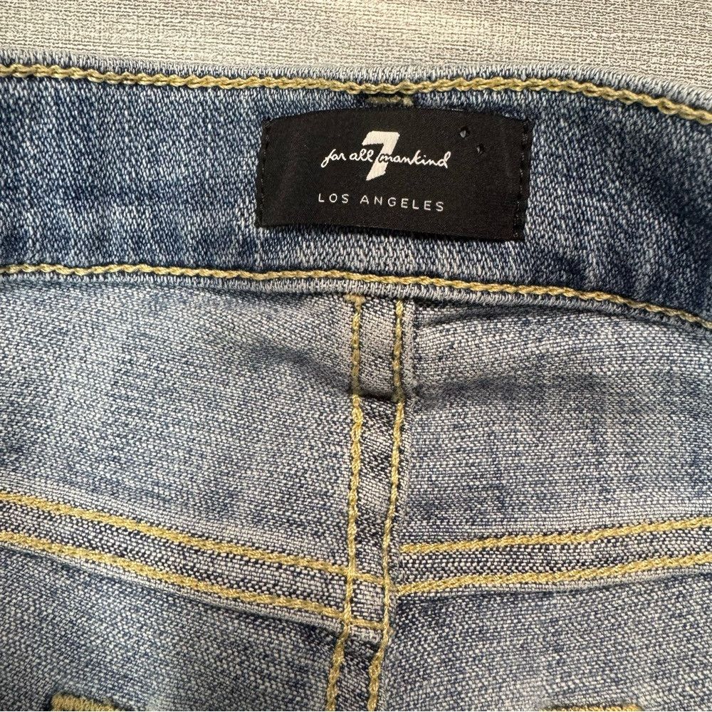 7 For All Mankind 7 For All Mankind Star Embroidered Ankle Skinny Jeans 27 Size 27" / US 4 / IT 40 - 6 Thumbnail