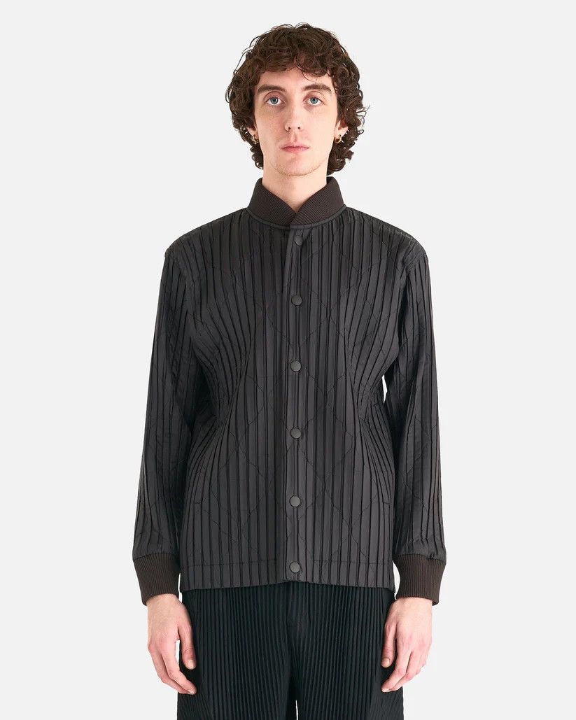 Homme Plisse Issey Miyake o1s1v1r1oon0925 Padded Pleats Blouson in Brown Size US M / EU 48-50 / 2 - 1 Thumbnail
