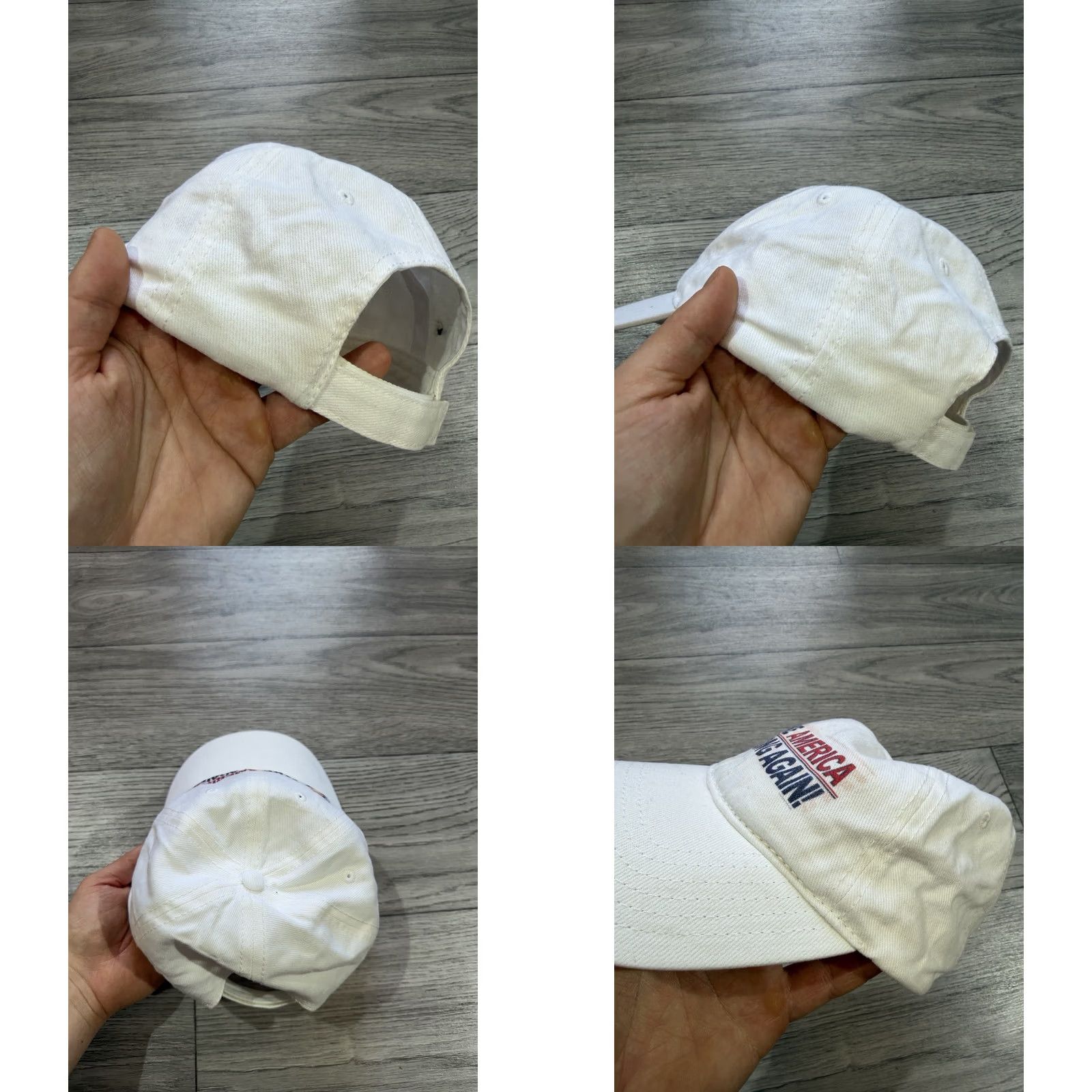 Vintage VINTAGE Make America Great Again ‘16 Donald Trump White Cap Hat OTTO Baseball Cap Men One Size White Cap Hat Mens Size ONE SIZE - 8 Thumbnail