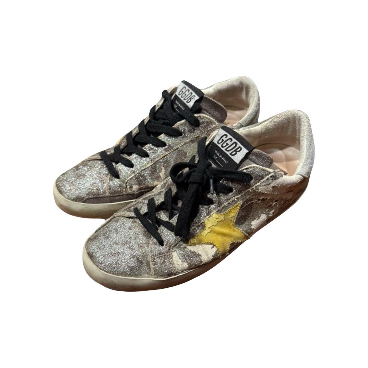 Golden Goose Golden Goose GGDB Superstar Glitter Leopard Distressed Size US 5 / EU 37 - 1 Thumbnail
