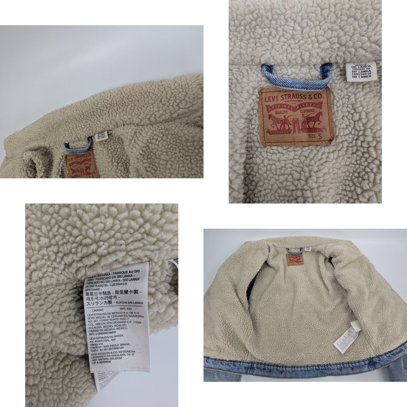 Levi's VINTAGE? (No) Levis Jacket Womens Small Blue Denim Trucker Lined Sherpa 36136 Size S / US 4 / IT 40 - 8 Thumbnail