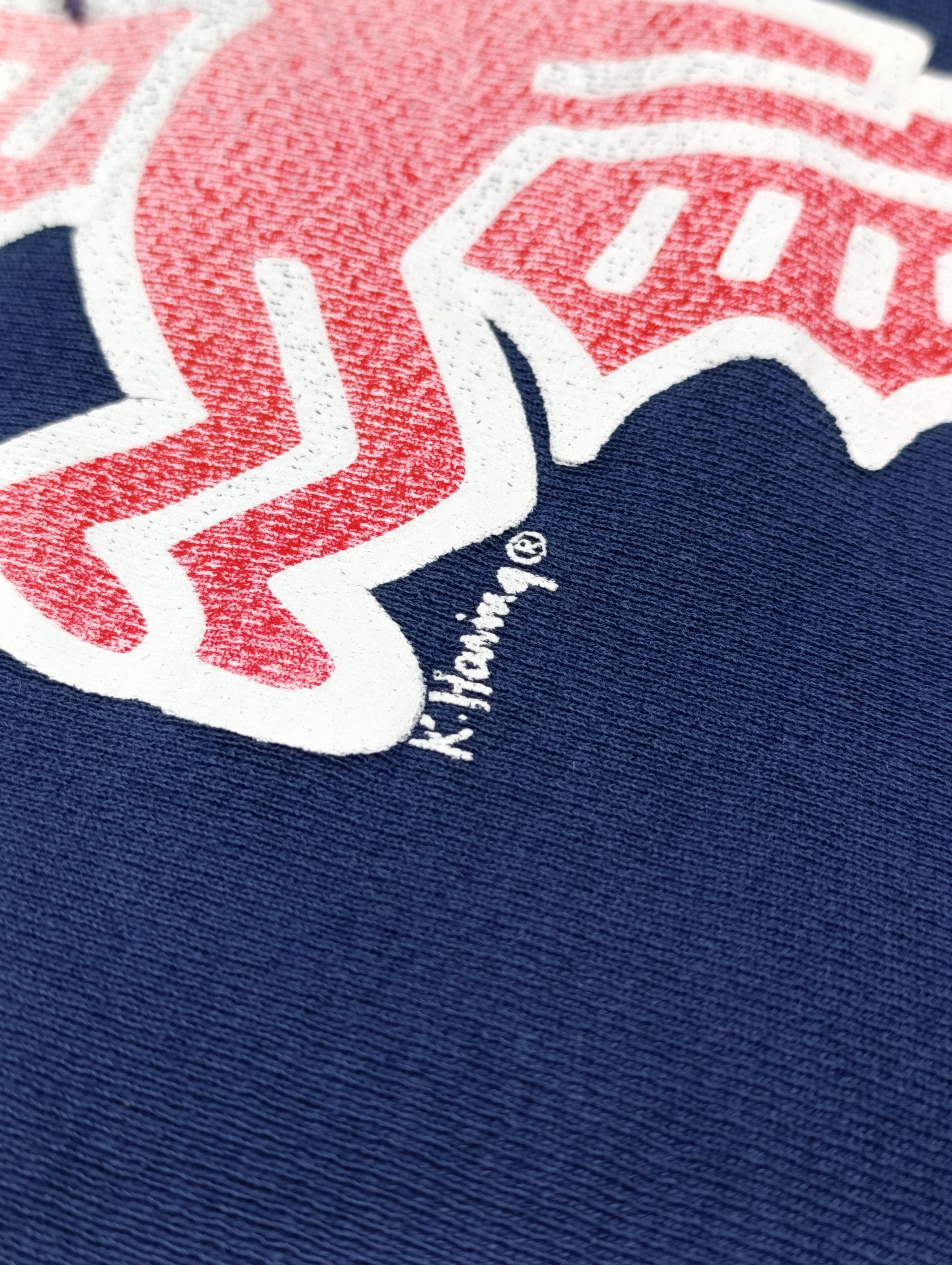 Keith Haring VINTAGE LEE JEANS KEITH HARING HOODIE BAT DOG MADE IN USA Size US L / EU 52-54 / 3 - 5 Thumbnail