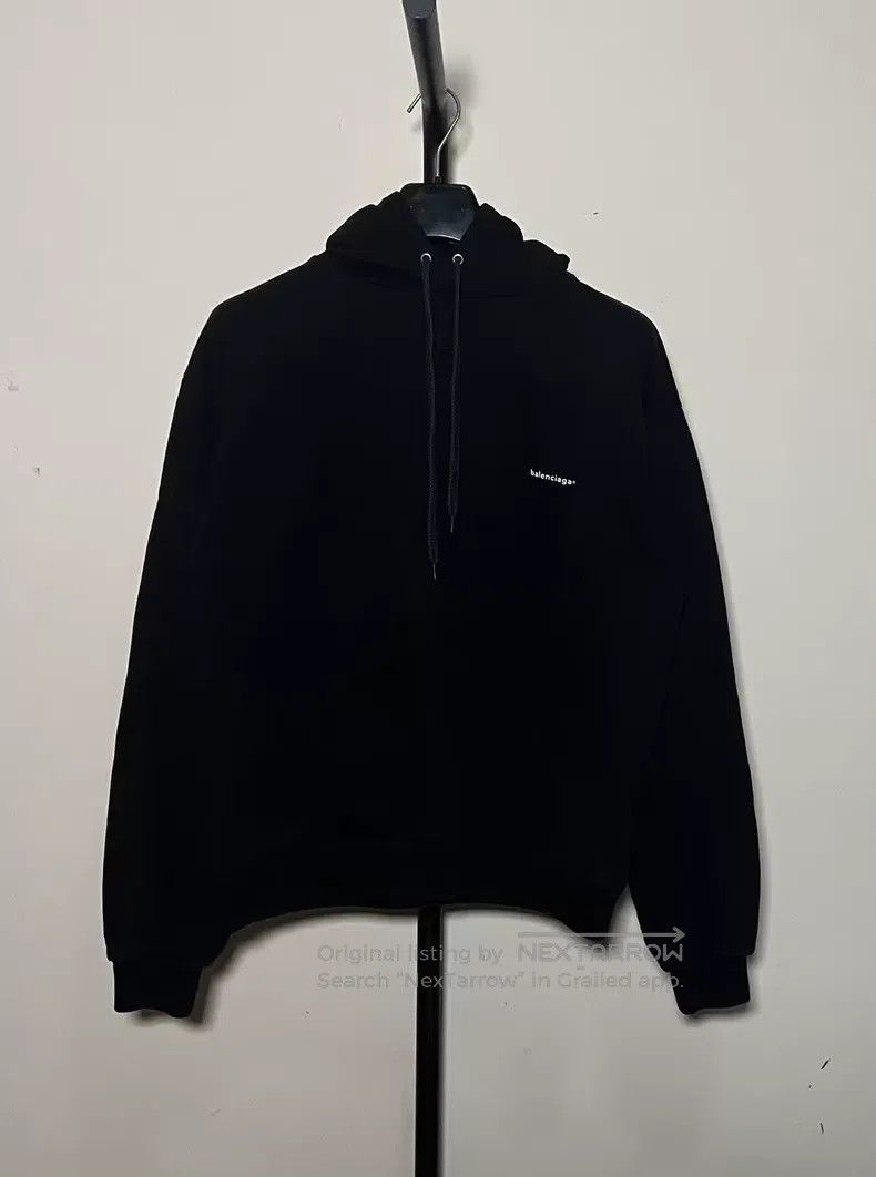 Balenciaga Balenciaga Black Logo Small Logo Hoodie Size US M / EU 48-50 / 2 - 2 Thumbnail