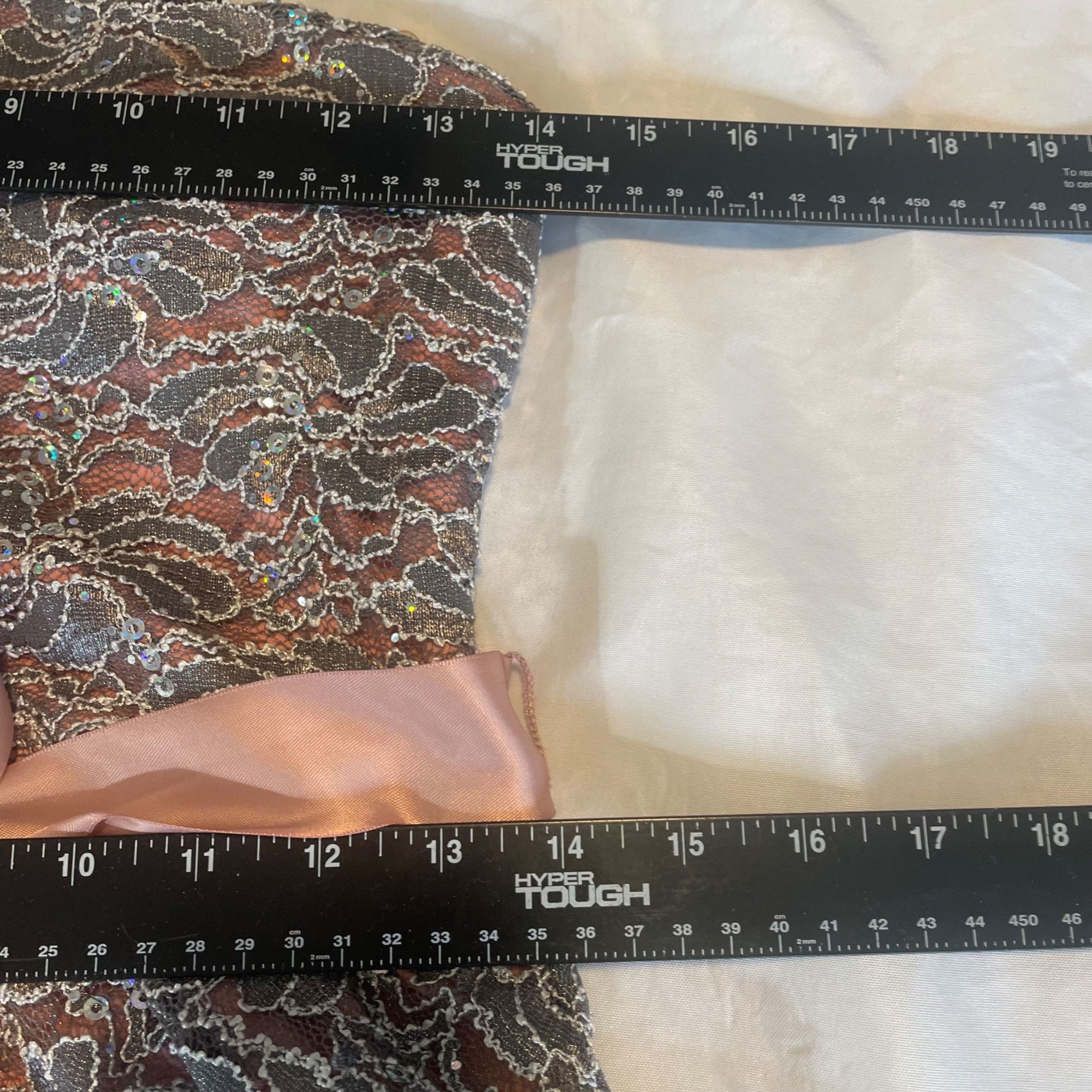 Other Delia Strapless Lace Dress Pink Satin Bow & Asymmetrical Sil Size M / US 6-8 / IT 42-44 - 7 Thumbnail