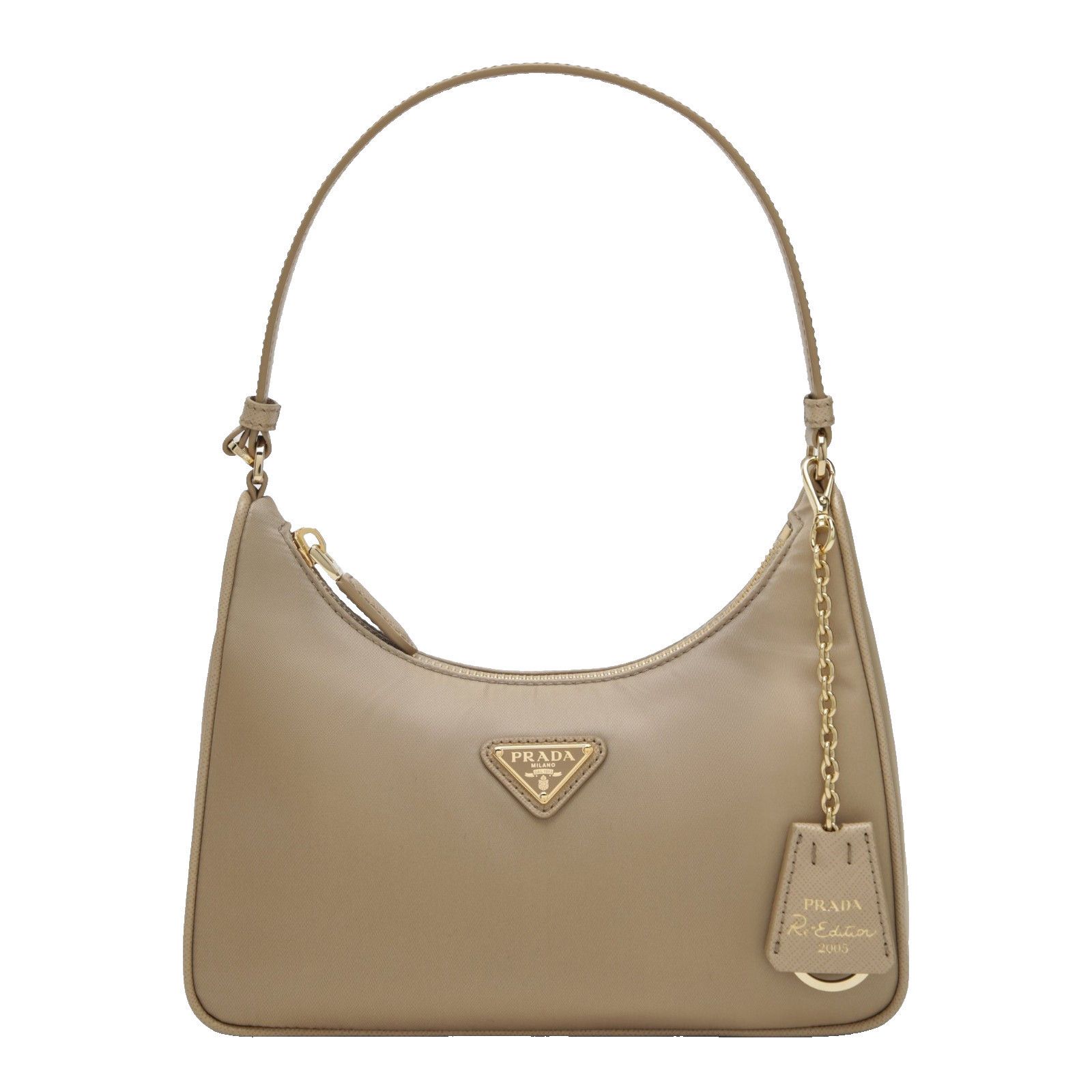 Prada PRADA Camel Re-Edition 2005 Re-Nylon And Saffiano Bag New & Size ONE SIZE - 1 Thumbnail