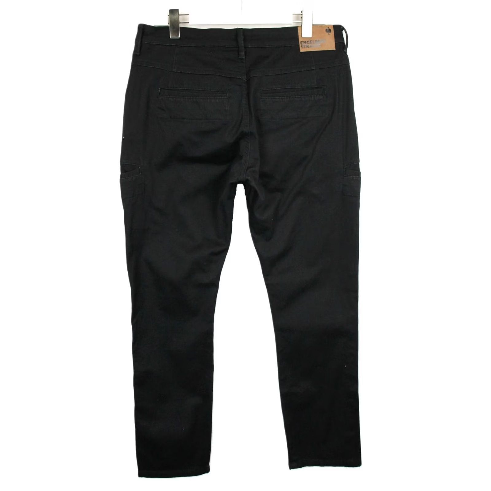 Vintage ENGELBERT STRAUSS Trousers Men's UK 36 Slim Fit Stretchy Zip Fly Black Size US 36 / EU 52 - 2 Thumbnail