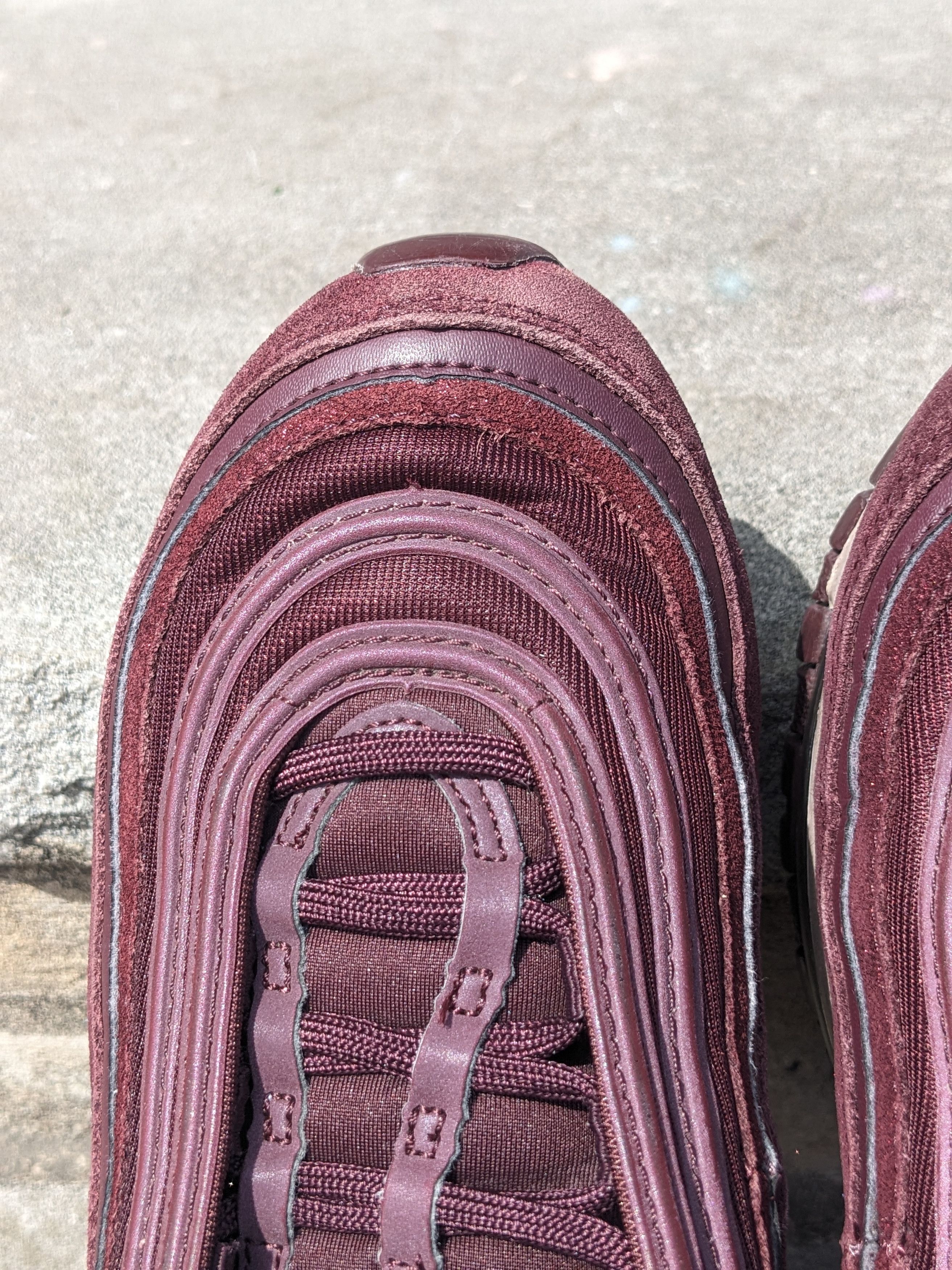 Designer × Nike Nike Air Max 97 Burgundy Crush Metallic Sneakers Size 6 Size US 6 / EU 39 - 5 Thumbnail