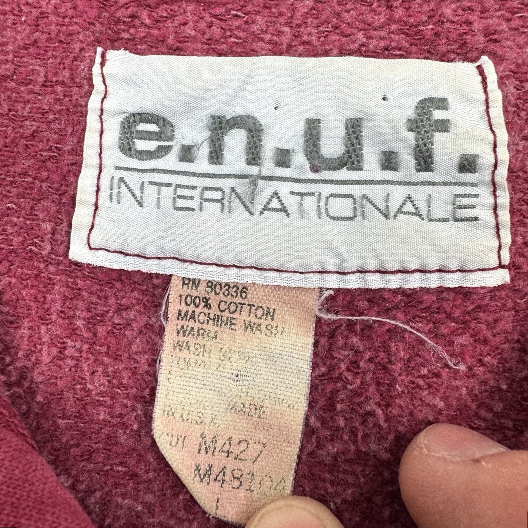 Vintage VINTAGE Enuf Internationale Rugby Polo Shirt Adult Large Striped 90s Red Mens Size US L / EU 52-54 / 3 - 4 Thumbnail