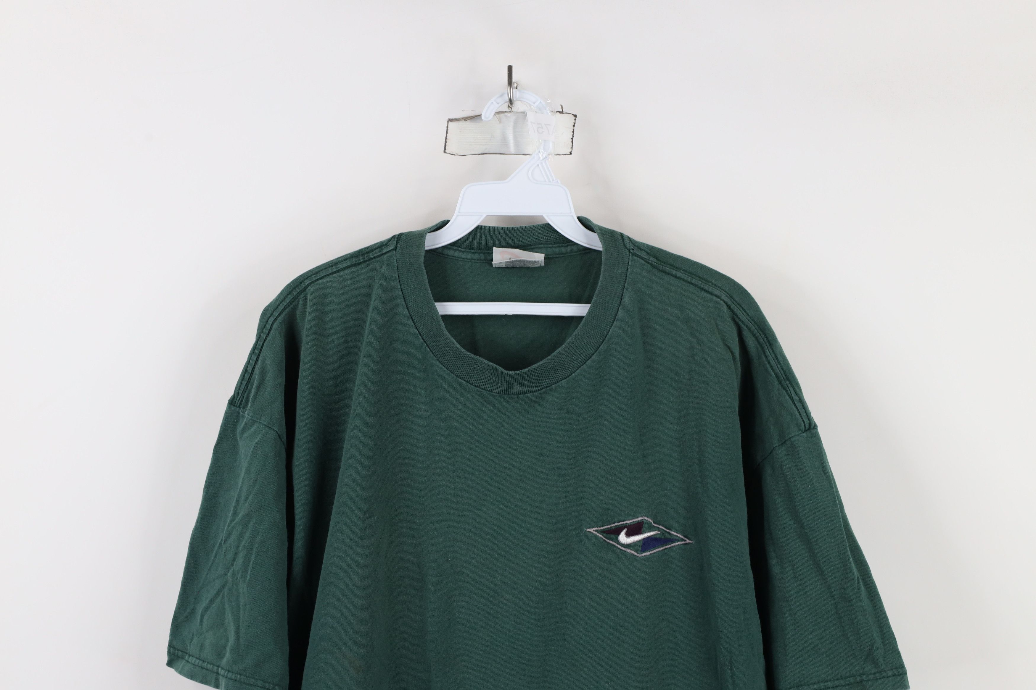 Nike × Vintage Vintage 90s Nike Scott Mini Swoosh Diamond T-Shirt USA Size US XL / EU 56 / 4 - 2 Thumbnail