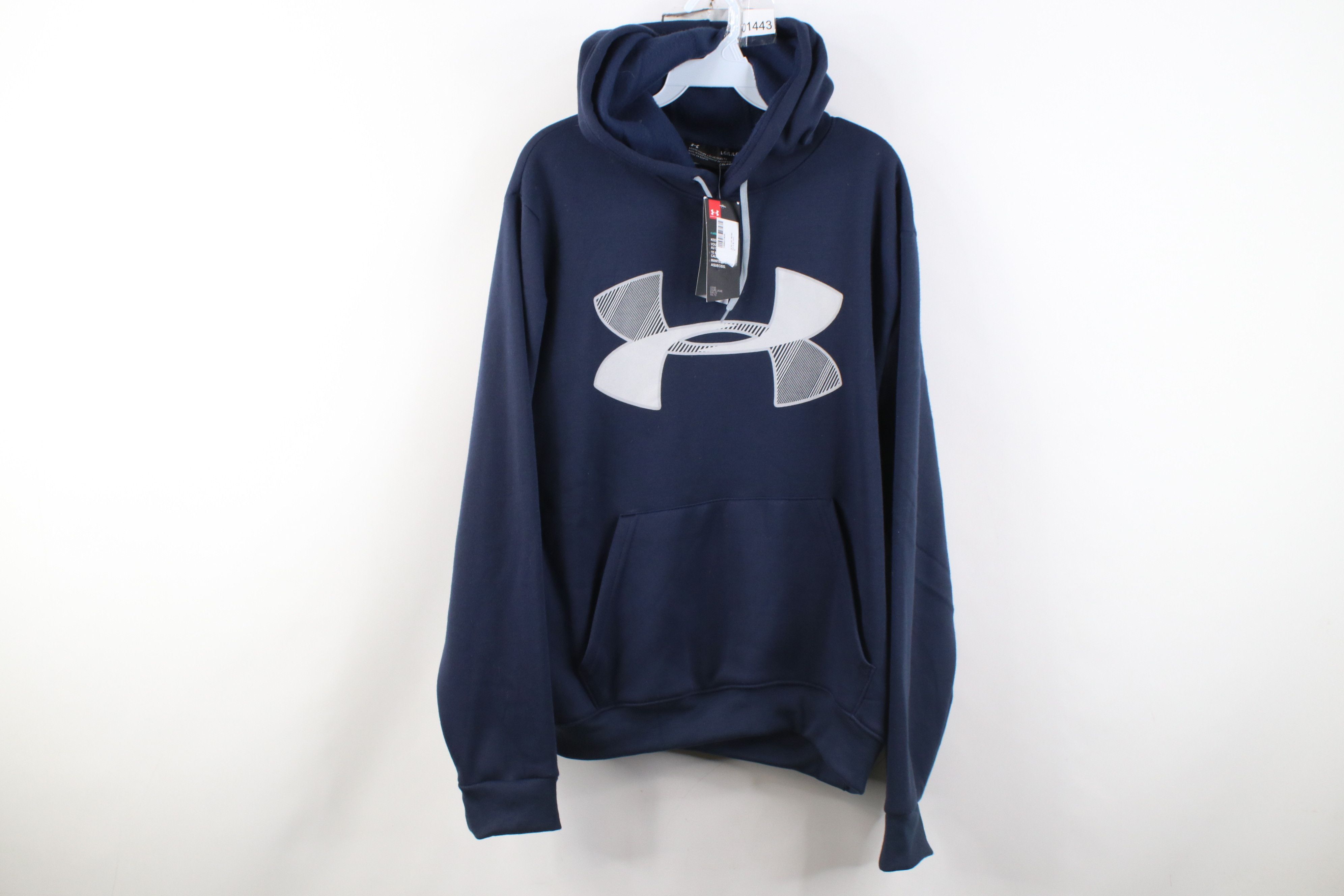 Under Armour New Under Armour Fit Big Logo Hoodie Sweatshirt Navy Blue Size US L / EU 52-54 / 3 - 1 Thumbnail