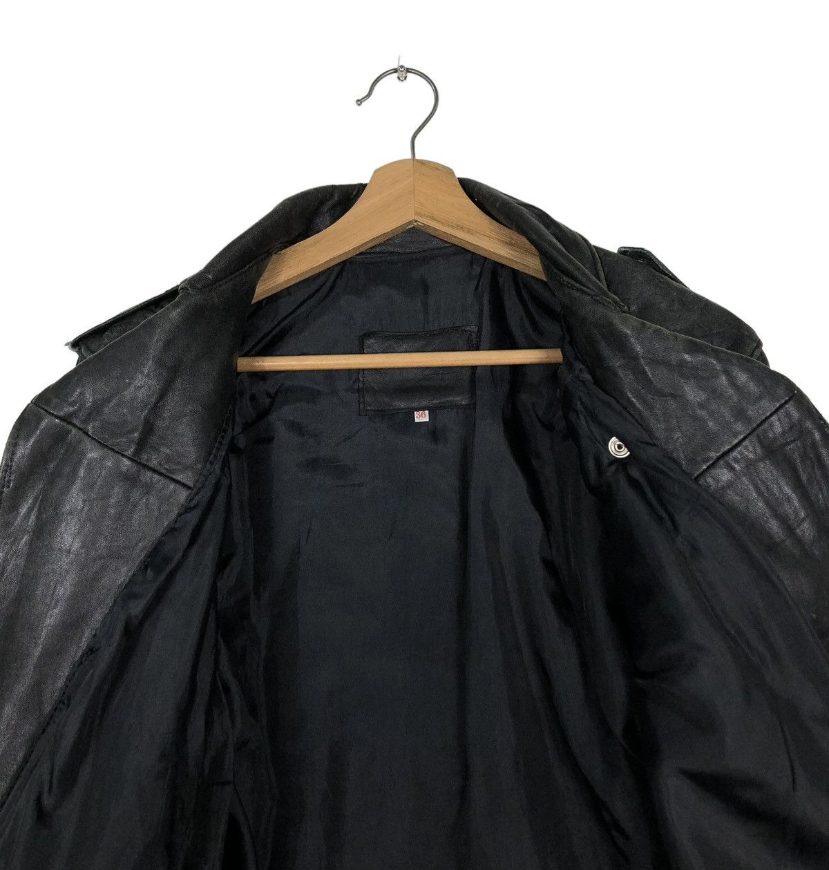 Toyo Enterprises 🔥VINTAGE LEATHER BIKER JACKET DOUBLE BREAST Size US S / EU 44-46 / 1 - 15 Thumbnail