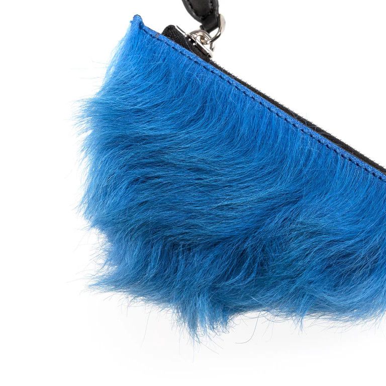 Marni o1mle0126 Size: OS / Furry Triangle Pouch in Blue Size ONE SIZE - 3 Thumbnail